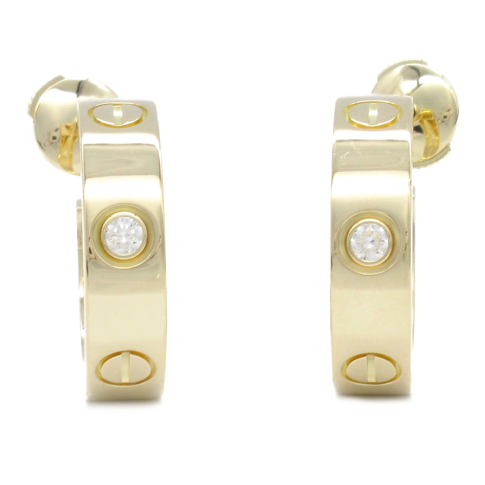 Cartier Cartier Love Diamond Earrings K18 (Yellow Gold) Clear Size ONE SIZE - 1 Thumbnail