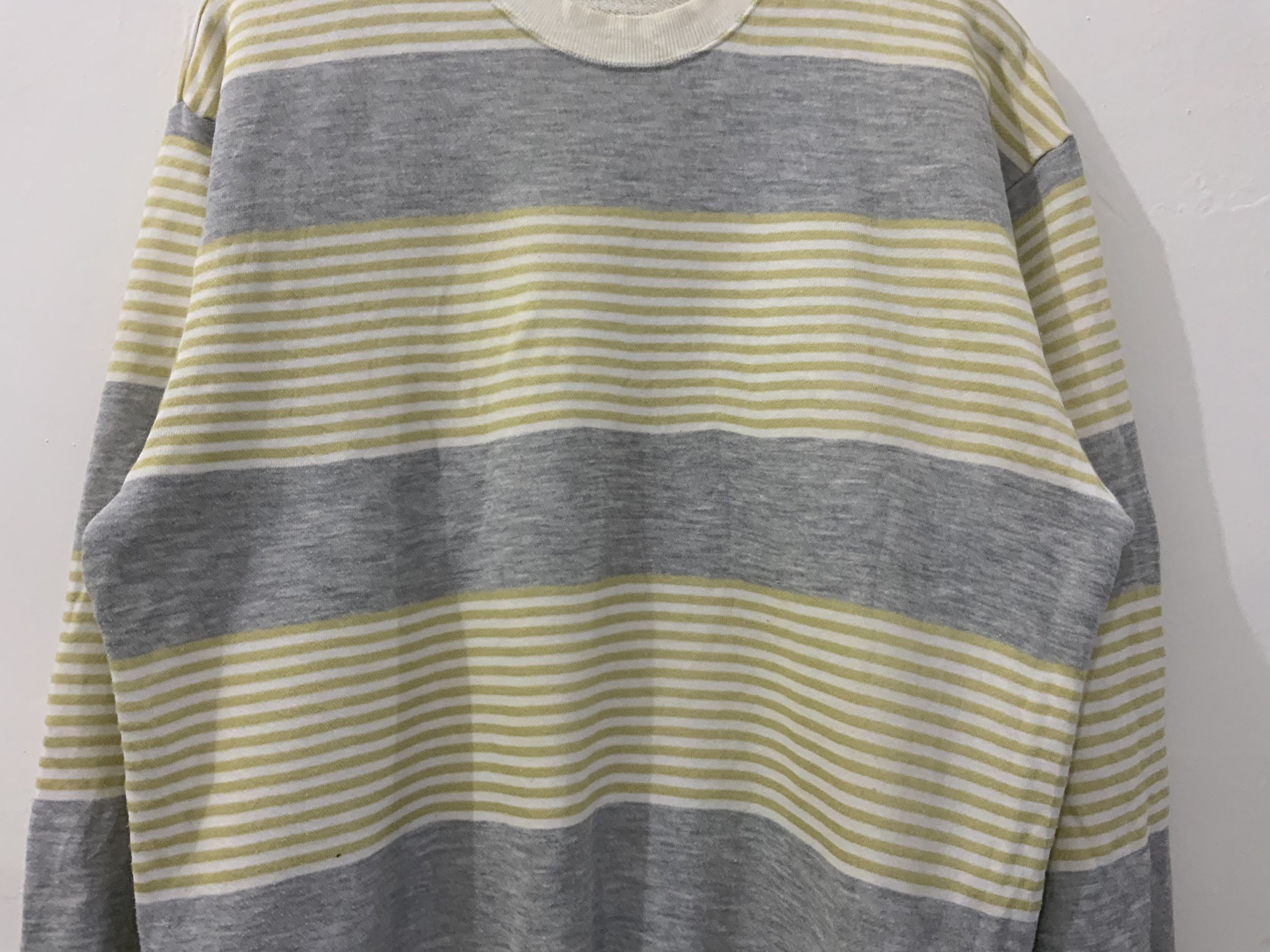 Japanese Brand Vintage Itarnos Striped Japan Made Sweatshirt Size US L / EU 52-54 / 3 - 4 Thumbnail