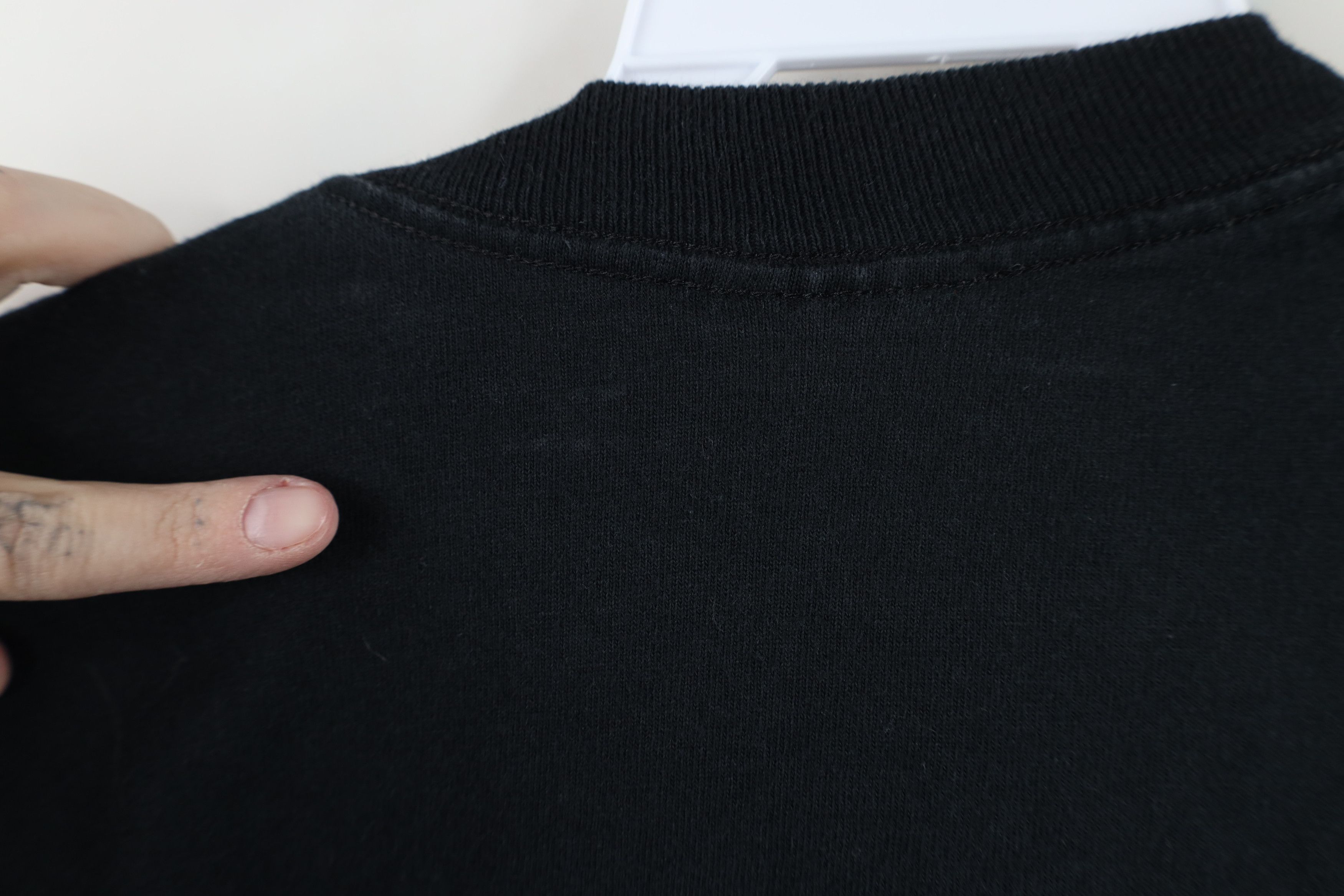 Vintage Vintage 90s Streetwear Blank Heavy Cotton T-Shirt Black USA Size US XXL / EU 58 / 5 - 10 Thumbnail