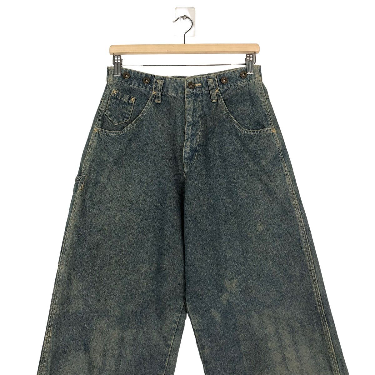 Issey Miyake 🔥VINTAGE DENIM JEANS LOOSE CUT JAPAN MADE Size US 30 / EU 46 - 4 Thumbnail