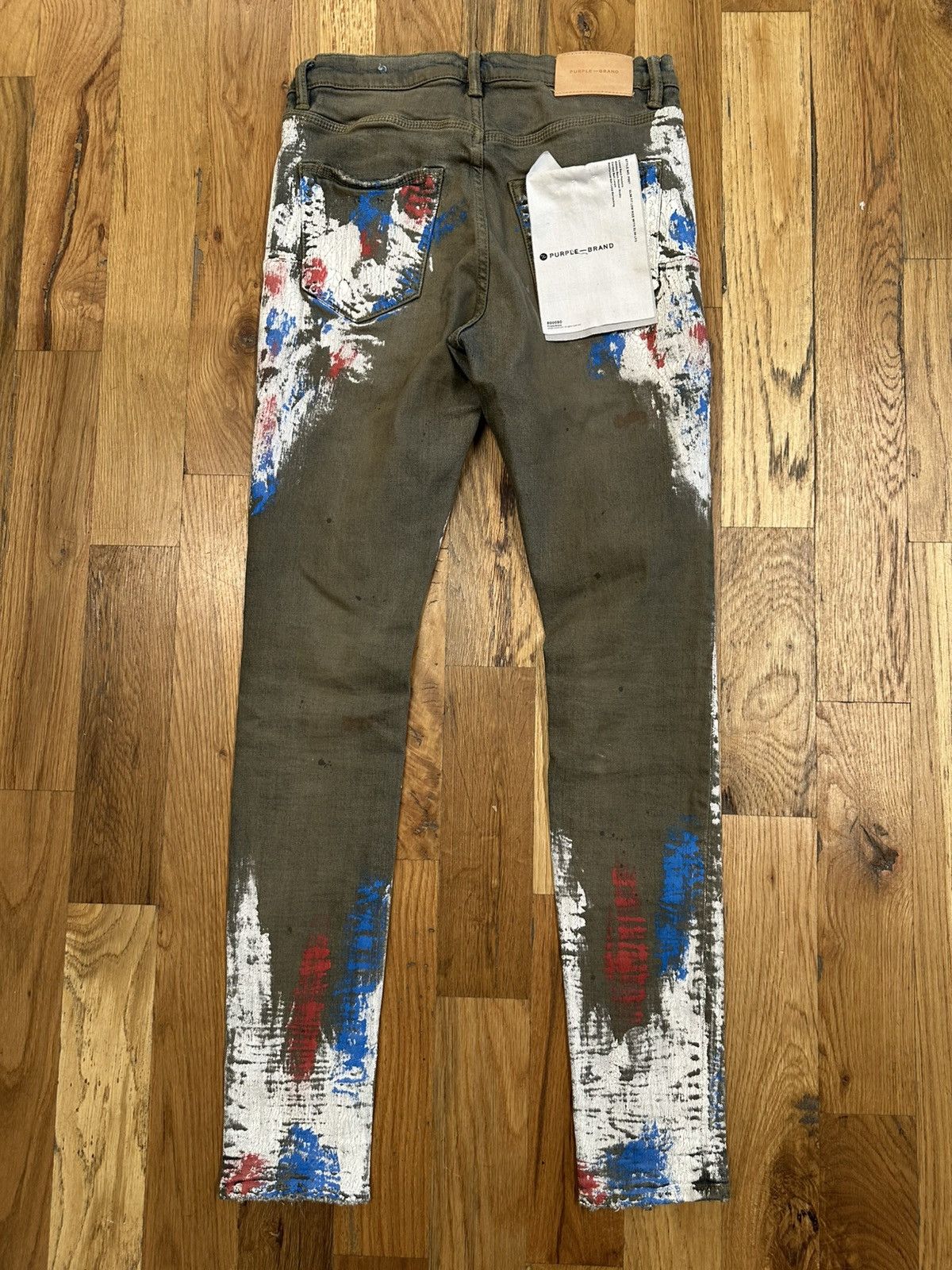 Purple Brand Purple Brand paint Splatter Green Denim Jeans Size 28 Size US 28 / EU 44 - 2 Thumbnail