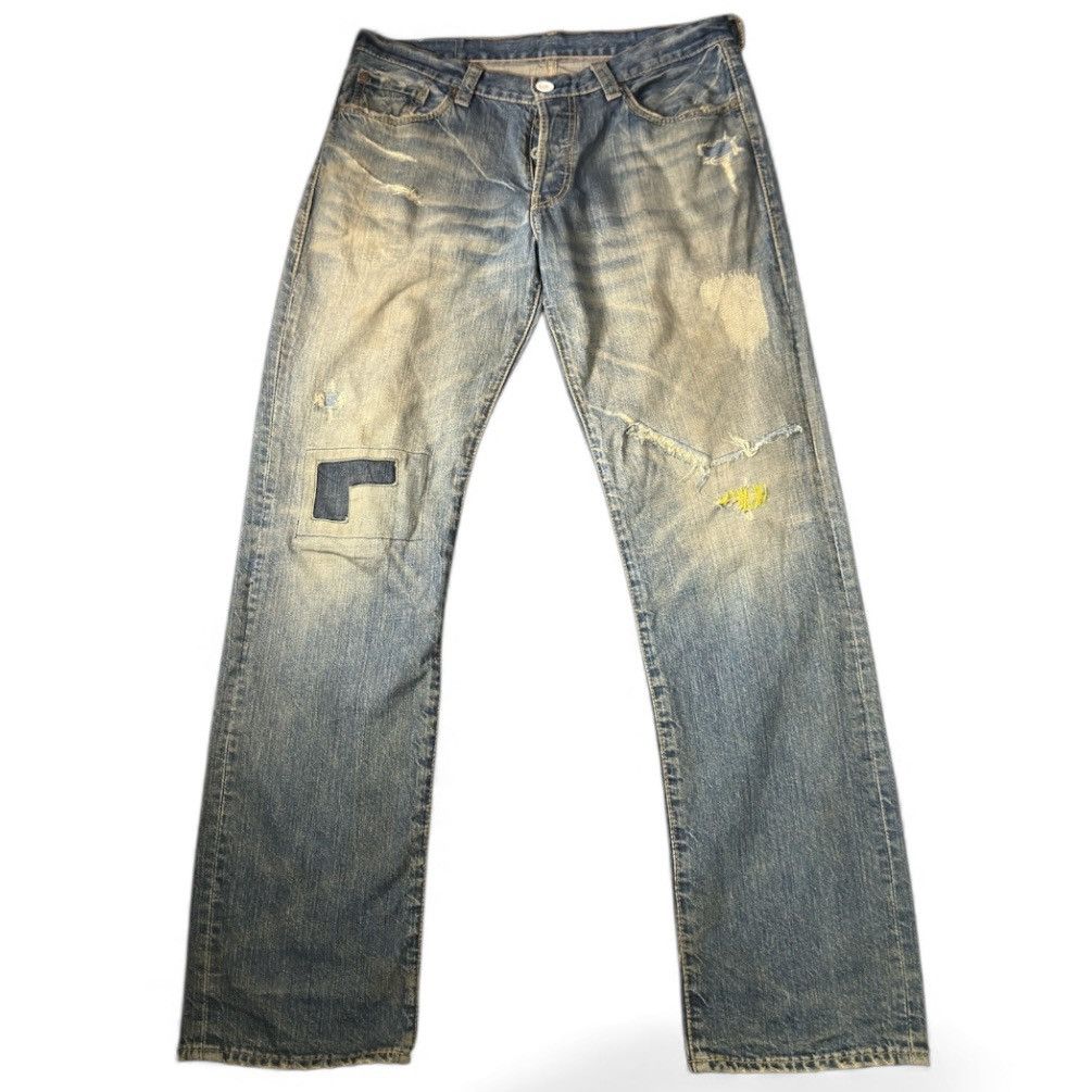 Levi's Vintage 2005 Levis S502 Destroyed Grunge Jeans W34 Size US 34 / EU 50 - 1 Thumbnail