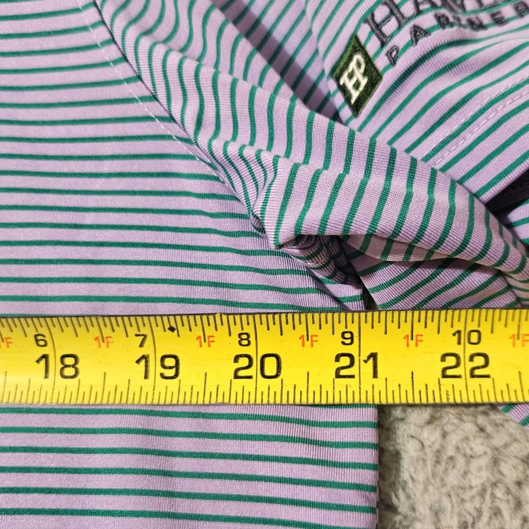 Vintage Greyson Golf Polo Shirt XL Purple Green Striped Short Sleeve LOGO Men's Size US XL / EU 56 / 4 - 7 Thumbnail