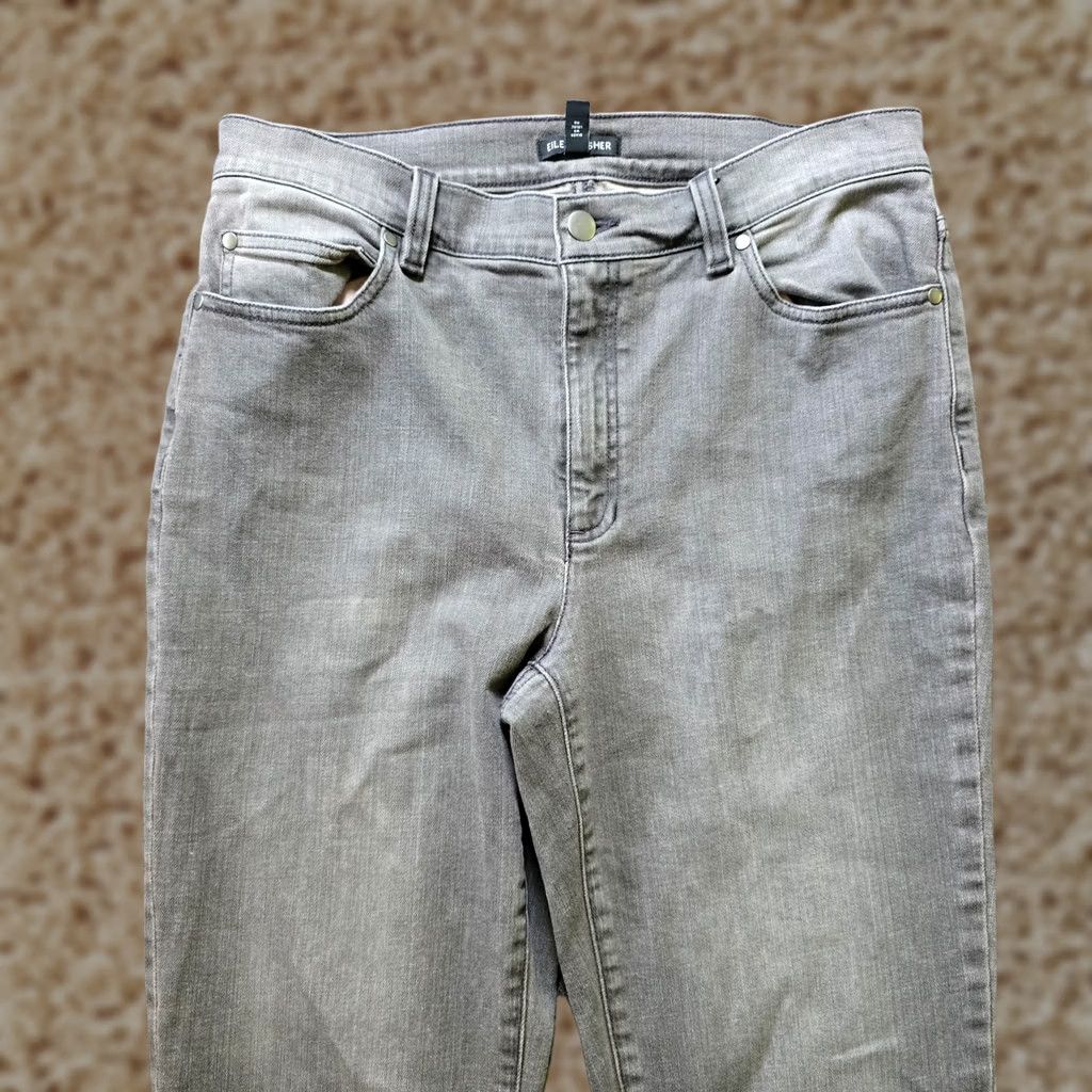 Eileen Fisher Eileen Fisher Jeans Womens Small Gray Skinny Denim Pants Stretch Preppy Casual Size 28" / US 6 / IT 42 - 1 Thumbnail