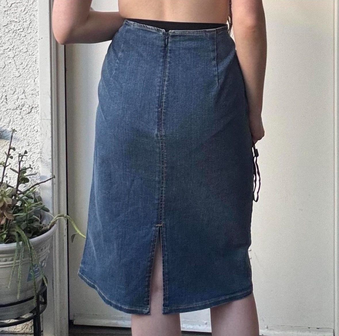 WhoWhat WHO WHAT WEAR DENIM MIDI SKIRT Size 28" / US 6 / IT 42 - 5 Thumbnail