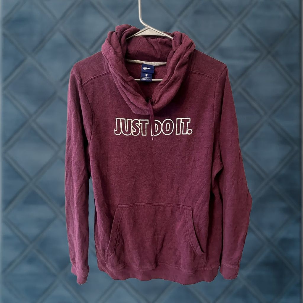 Nike Nike Hoodie Womens Size 1X Purple Burgundy Funnel Cowl Neck Long Sleeve Pocket Size XL / US 12-14 / IT 48-50 - 1 Thumbnail