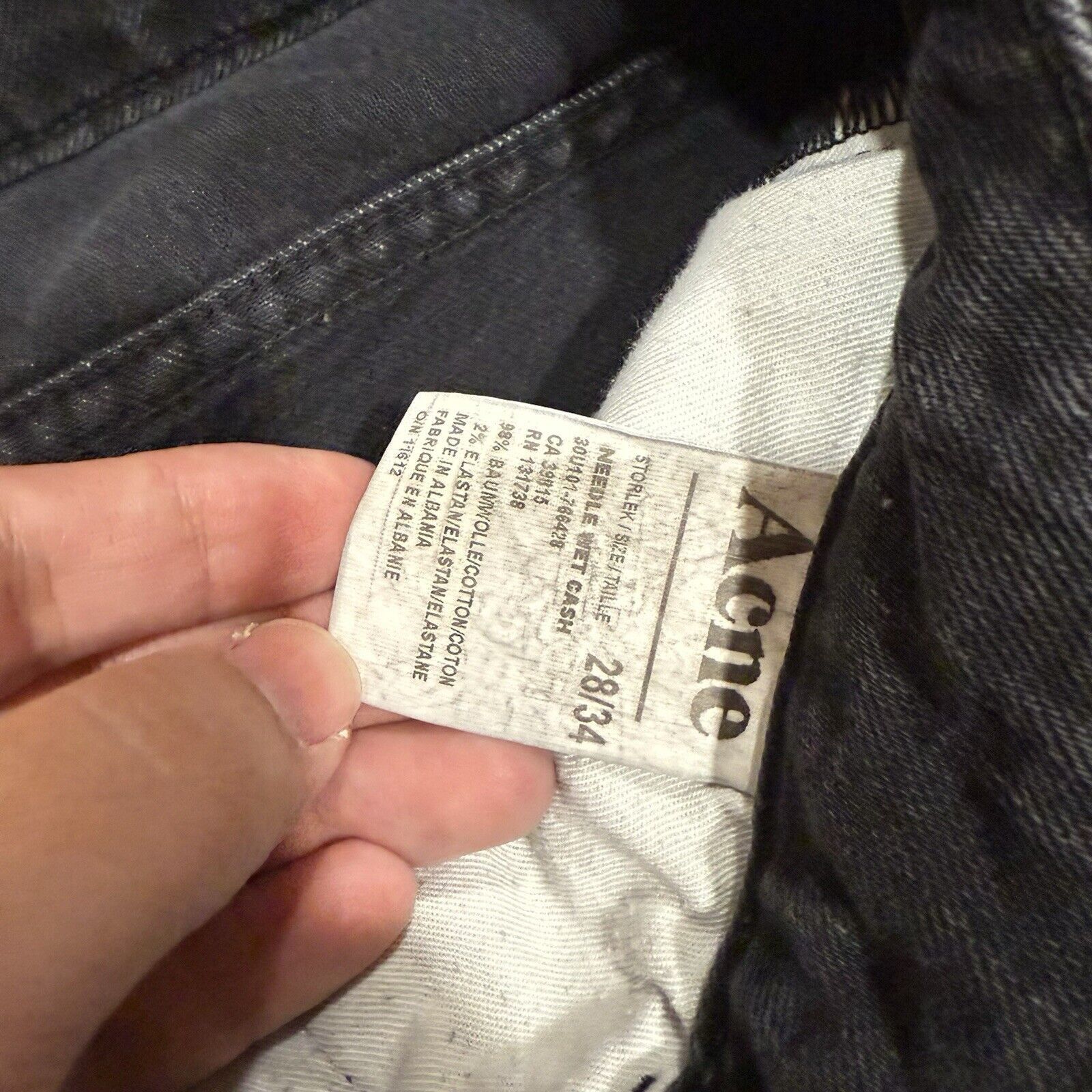Acne Studios Acne Studios Needle Wet Cash Jeans 26 Black Slim Denim Size US 26 / EU 42 - 6 Thumbnail