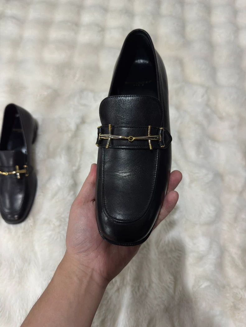 Saint Laurent Paris Saint laurent paris Black and gold loafers shoes 2506-Nexta Size US 8 / EU 41 - 5 Thumbnail