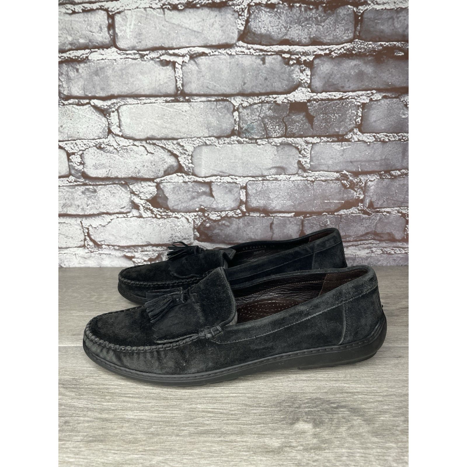 Cole Haan Bragano Cole Haan Black Suede Leather Dress Tassel Loafers S Size US 10 / EU 43 - 5 Thumbnail