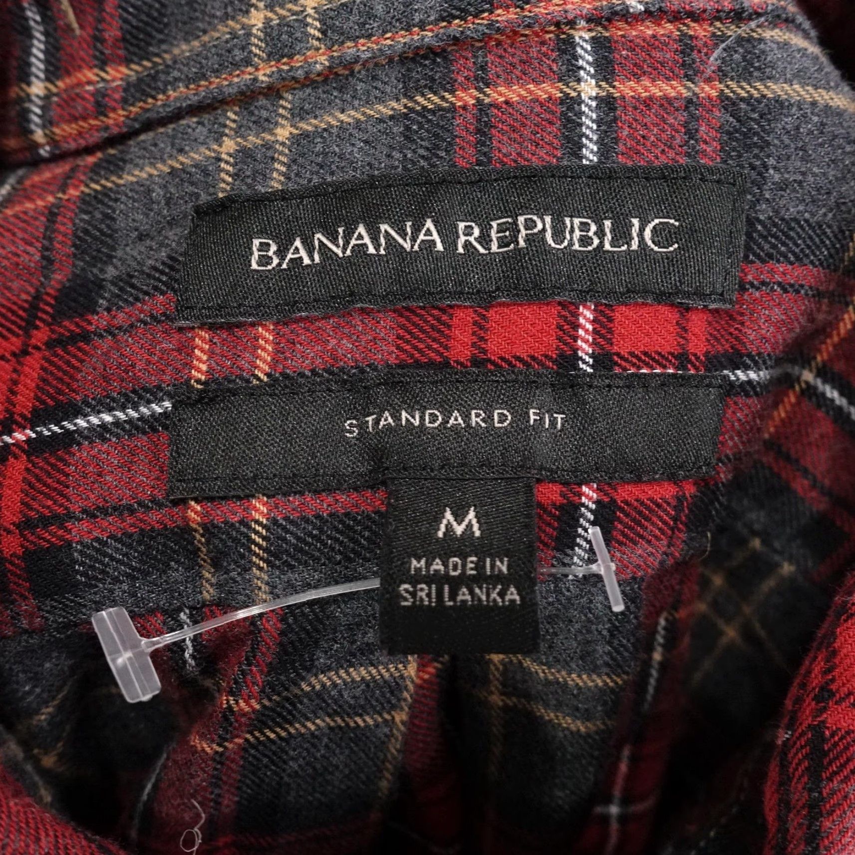 Banana Republic Banana Republic Mens Shirt Medium Casual Flannel Plaid Button-Down Long Sleeve Cotton Red Black Size US M / EU 48-50 / 2 - 6 Thumbnail