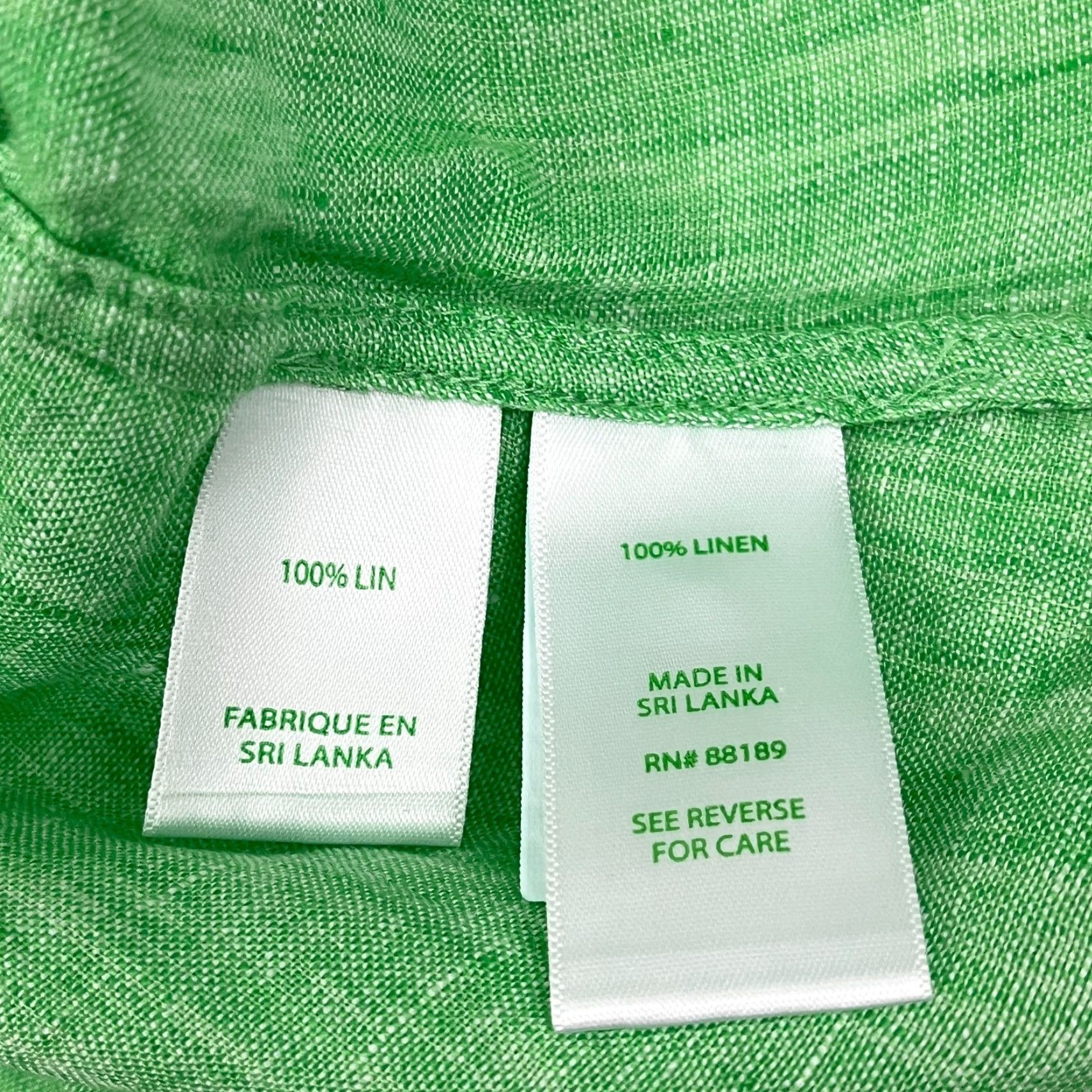 Lilly Pulitzer Lilly Pulitzer Button-Down Shirt Women 2XS XS Gecko Green Linen Coastal Cap Sleeve Regular Size XXS / US 00 / IT 34 - 7 Thumbnail