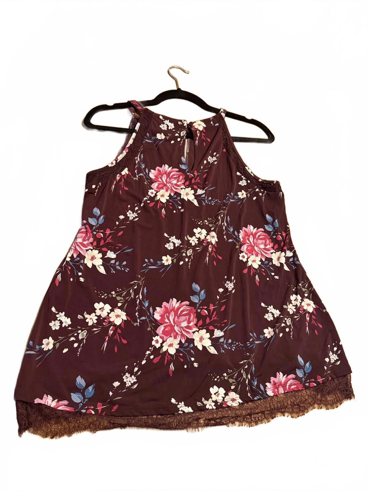 Other White House Black Market Floral Lace Trim Sleeveless Top - M Size M / US 6-8 / IT 42-44 - 4 Thumbnail