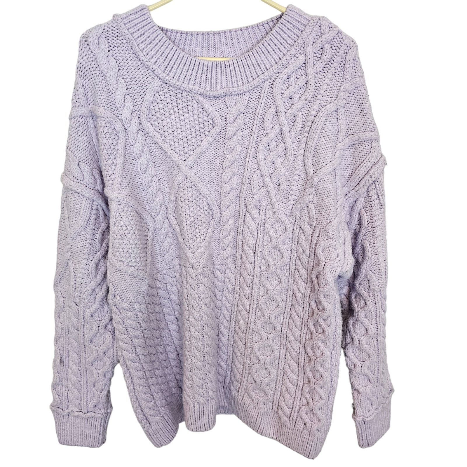 Free People Free People Womens Leslie Cable Knit Fisherman Sweater Cabin Size S / US 4 / IT 40 - 2 Thumbnail