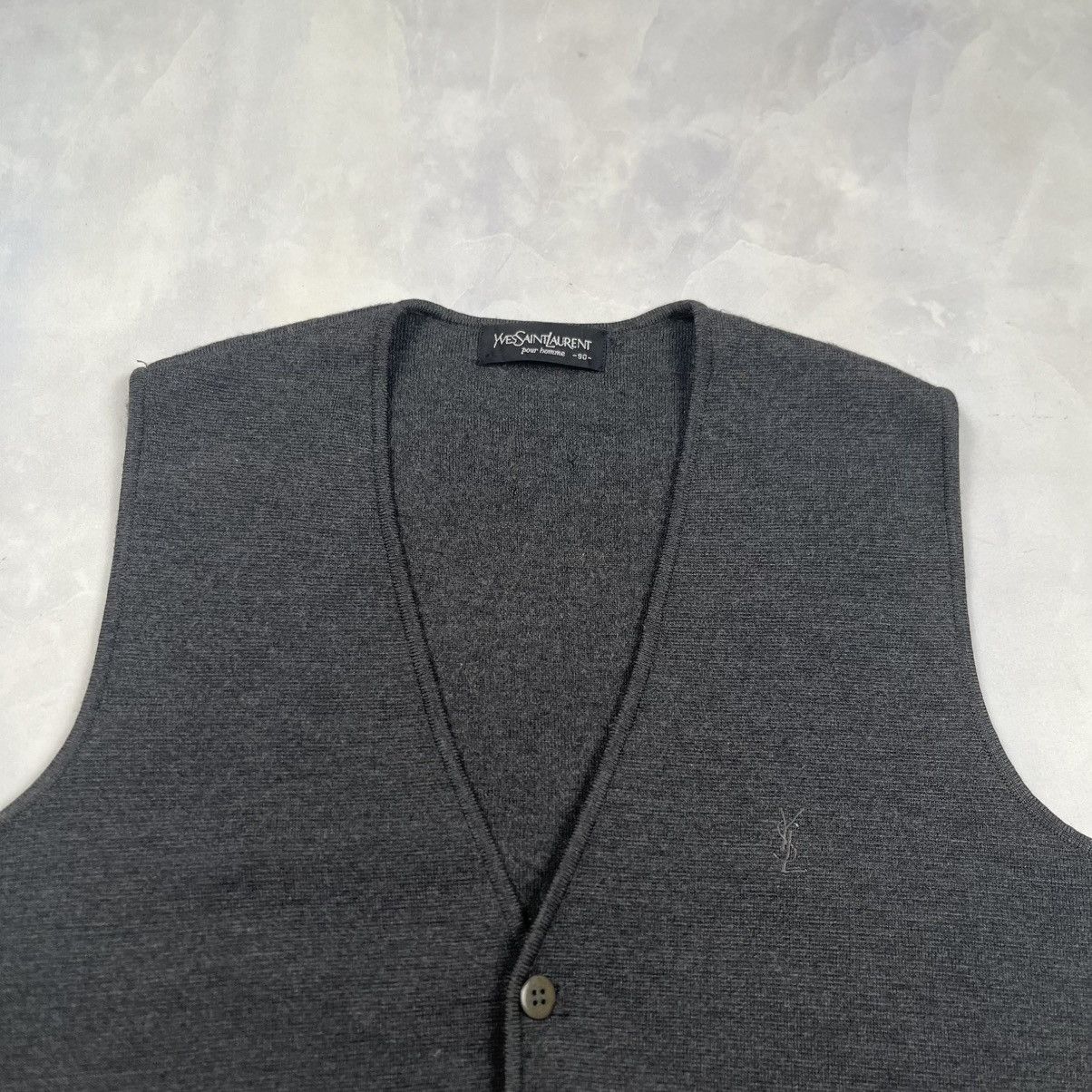 Yves Saint Laurent YSL Pour Homme Vest Knited Size US M / EU 48-50 / 2 - 2 Thumbnail