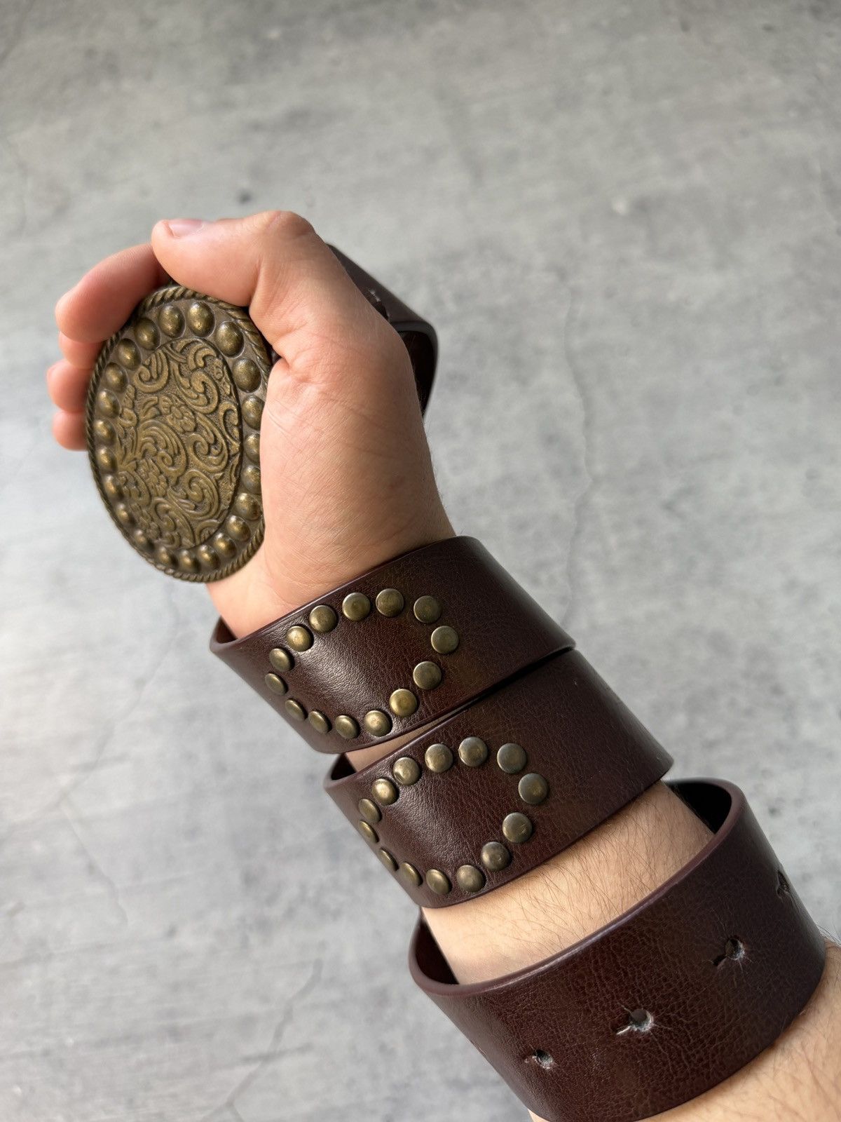 If Six Was Nine 00’s NUMBER NINE STYLE LEATHER RARE Y2K BELT VINTAGE Size ONE SIZE - 3 Thumbnail