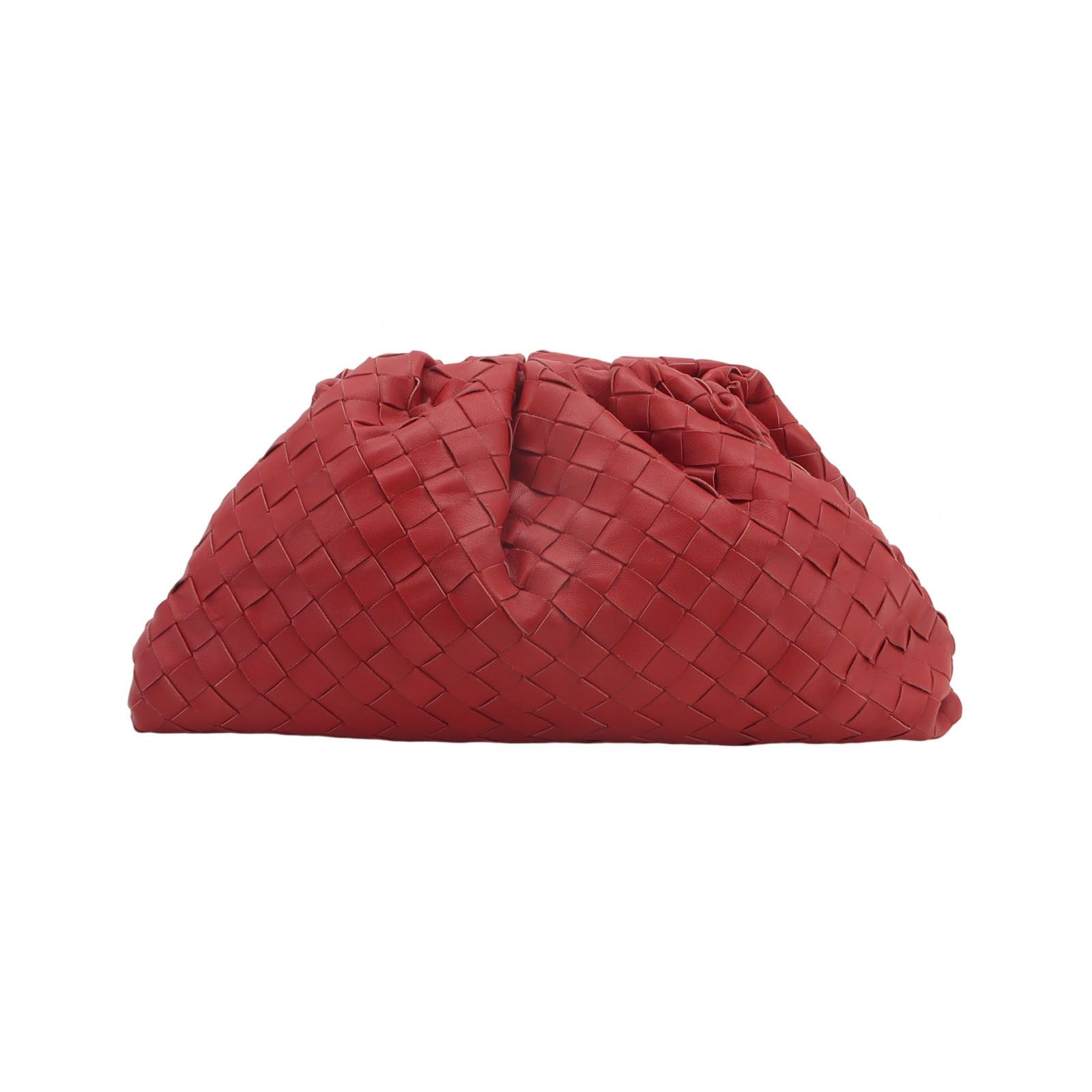 Bottega Veneta Bottega Veneta Red Intrecciato Leather The Pouch Size ONE SIZE - 1 Thumbnail