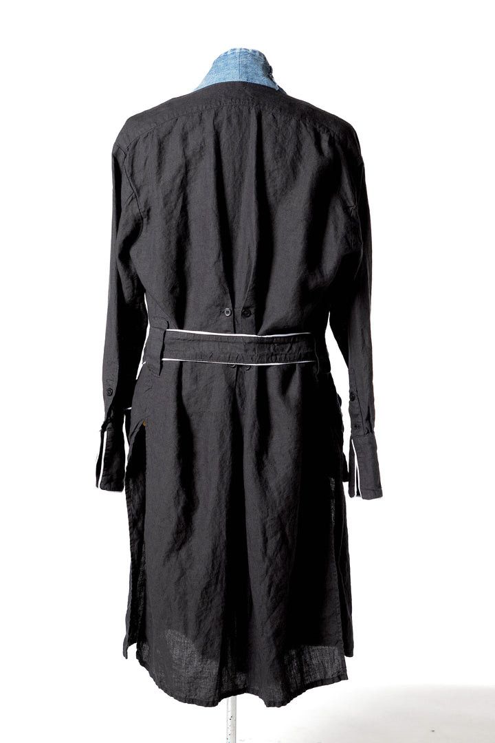 Greg Lauren $1995 Greg Lauren Black Linen Robe GL1 Size US L / EU 52-54 / 3 - 3 Thumbnail