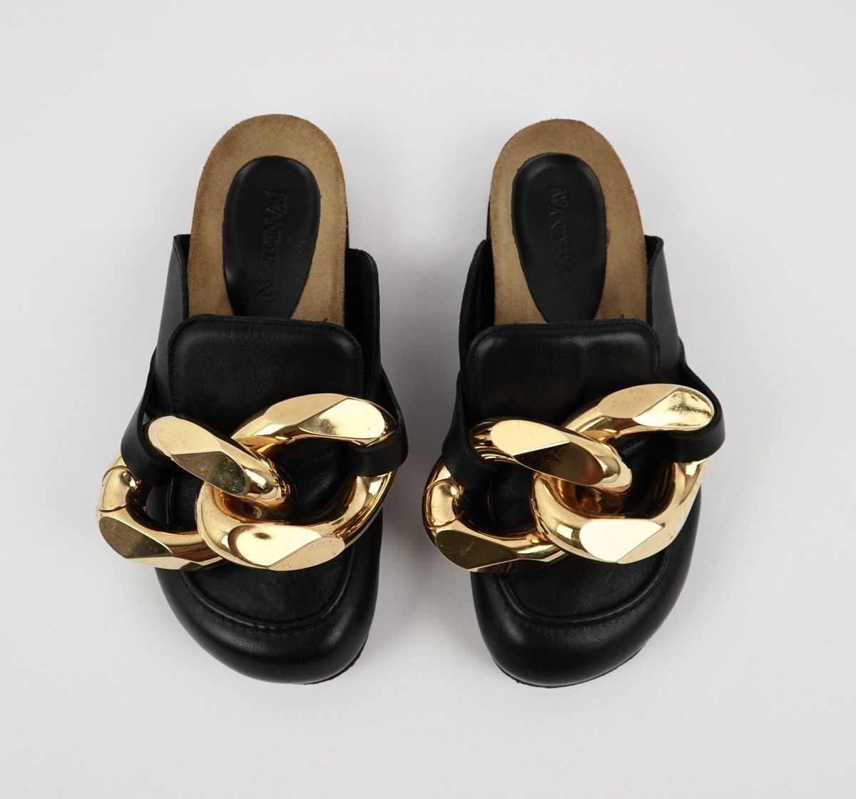 JW Anderson J.W.Anderson - Chain Loafers Mules - Black Leather Size US 7 / IT 37 - 5 Thumbnail