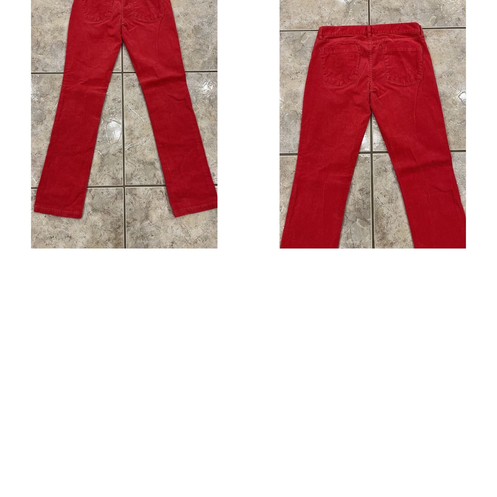 J.Crew J.CREW City Fit Corduroy Pants Women 27R Straight Slim Inseam 32 Bright Peach Pink Casual Workwear Size 27" / US 4 / IT 40 - 8 Thumbnail