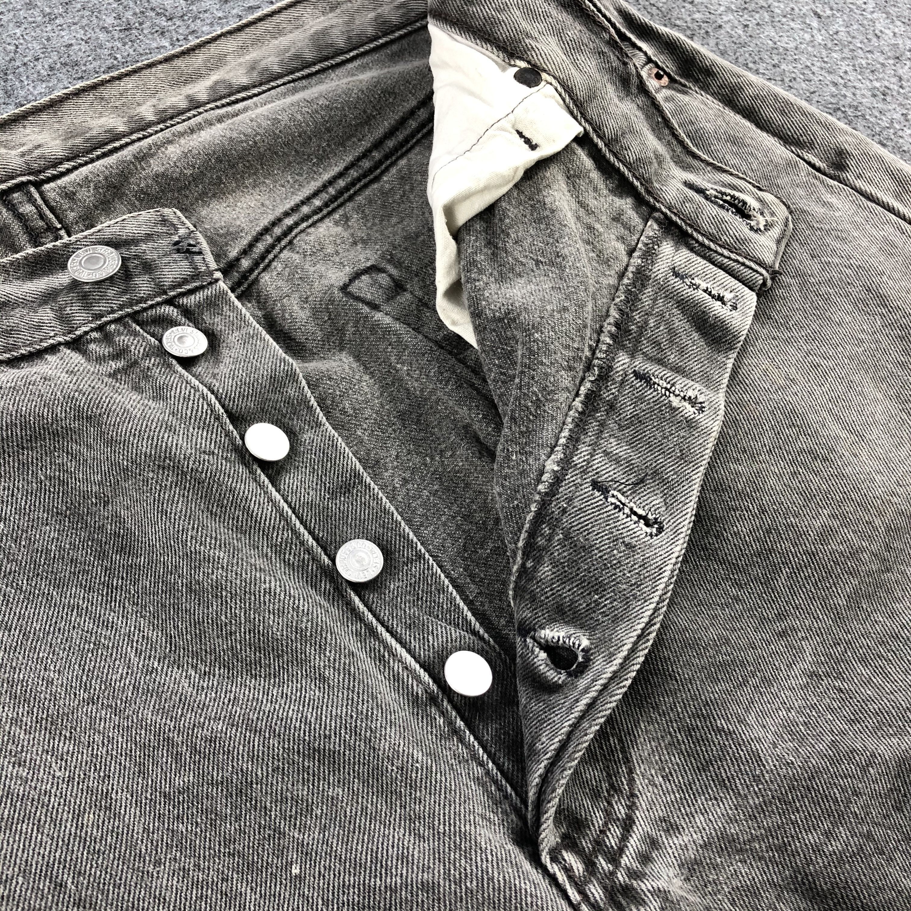 Levi's Vintage 90s Levis 501 Faded Black Jeans-J1654 Size US 36 / EU 52 - 8 Thumbnail