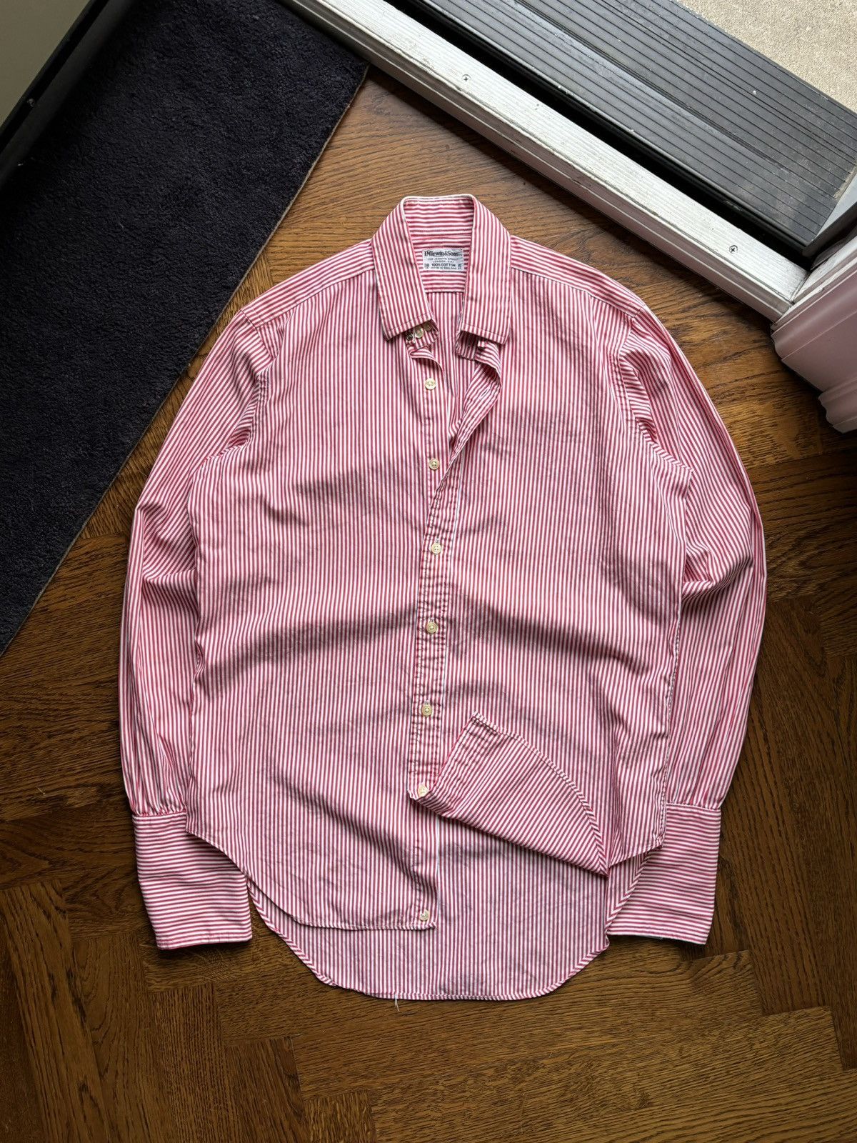 T.M. Lewin × Vintage 1960s T.M. Lewin & Sons Oxford Shirt Vintage England Stripe Size 38R - 1 Thumbnail
