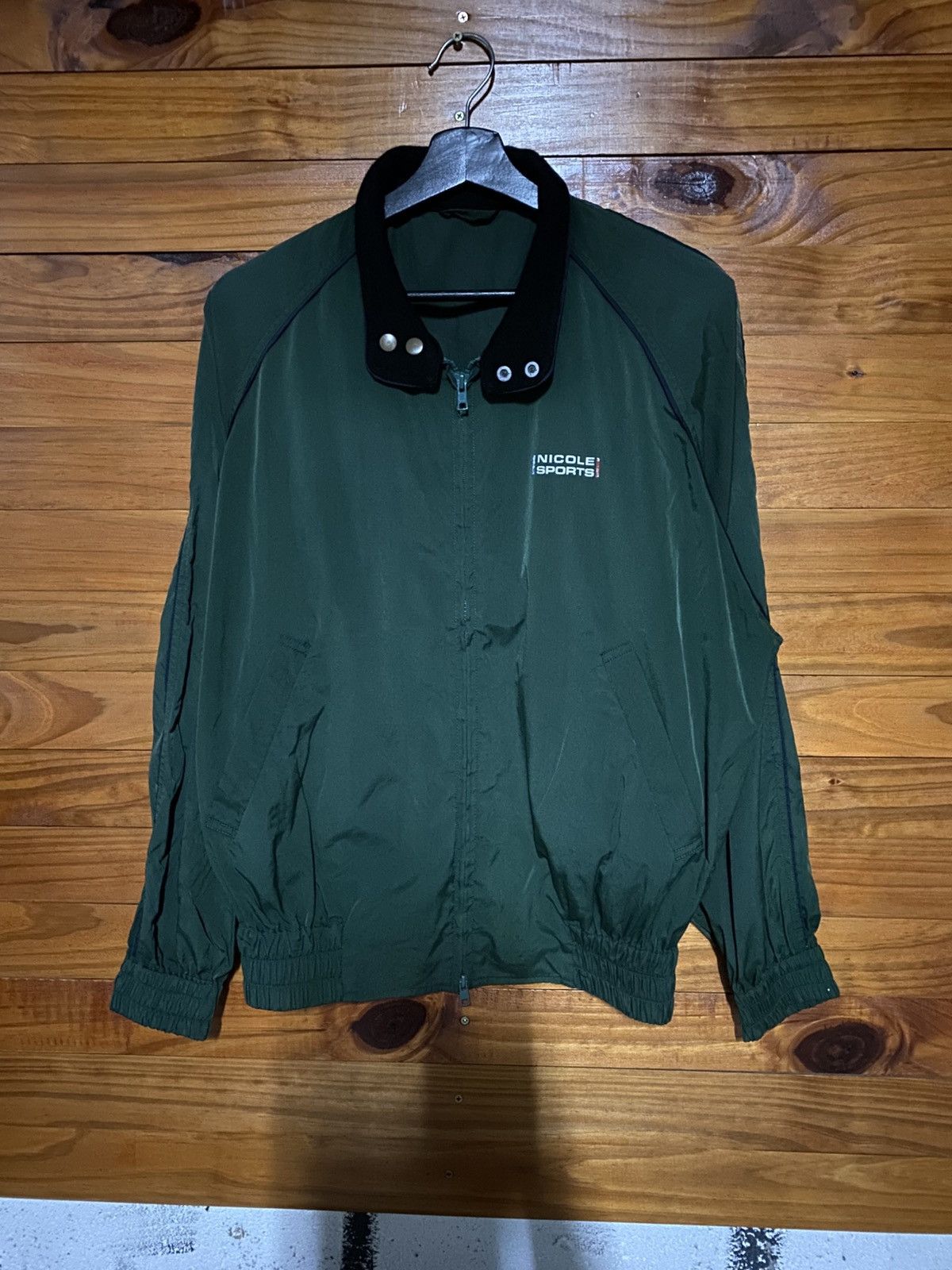 Nicole Club Vintage Nicole Sports Windbreaker Green Nylon Track Jacket Size US M / EU 48-50 / 2 - 10 Thumbnail
