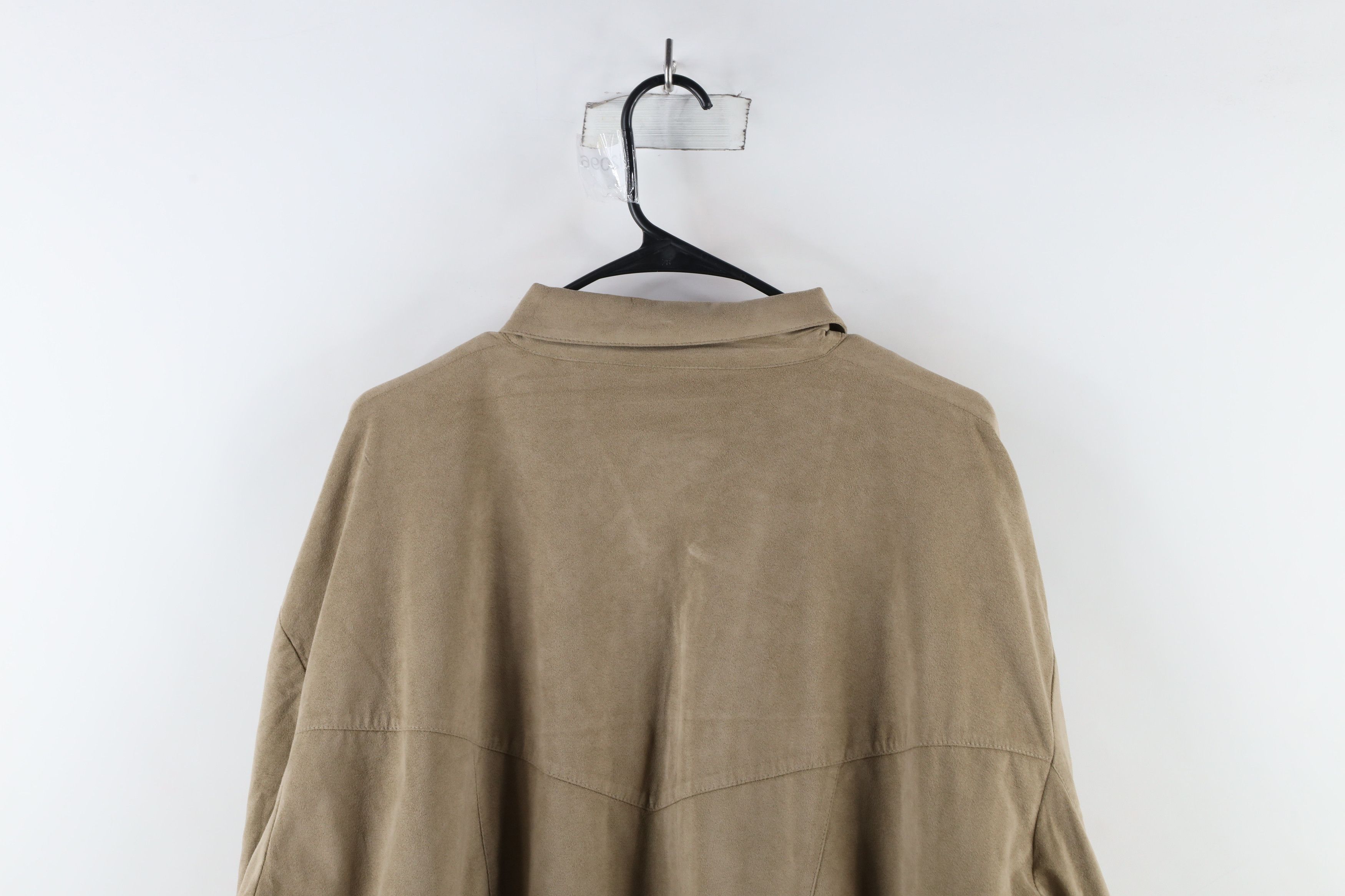 St. Croix × Vintage Vintage 90s St Croix Long Microfiber Bomber Jacket Beige USA Size US XXL / EU 58 / 5 - 12 Thumbnail