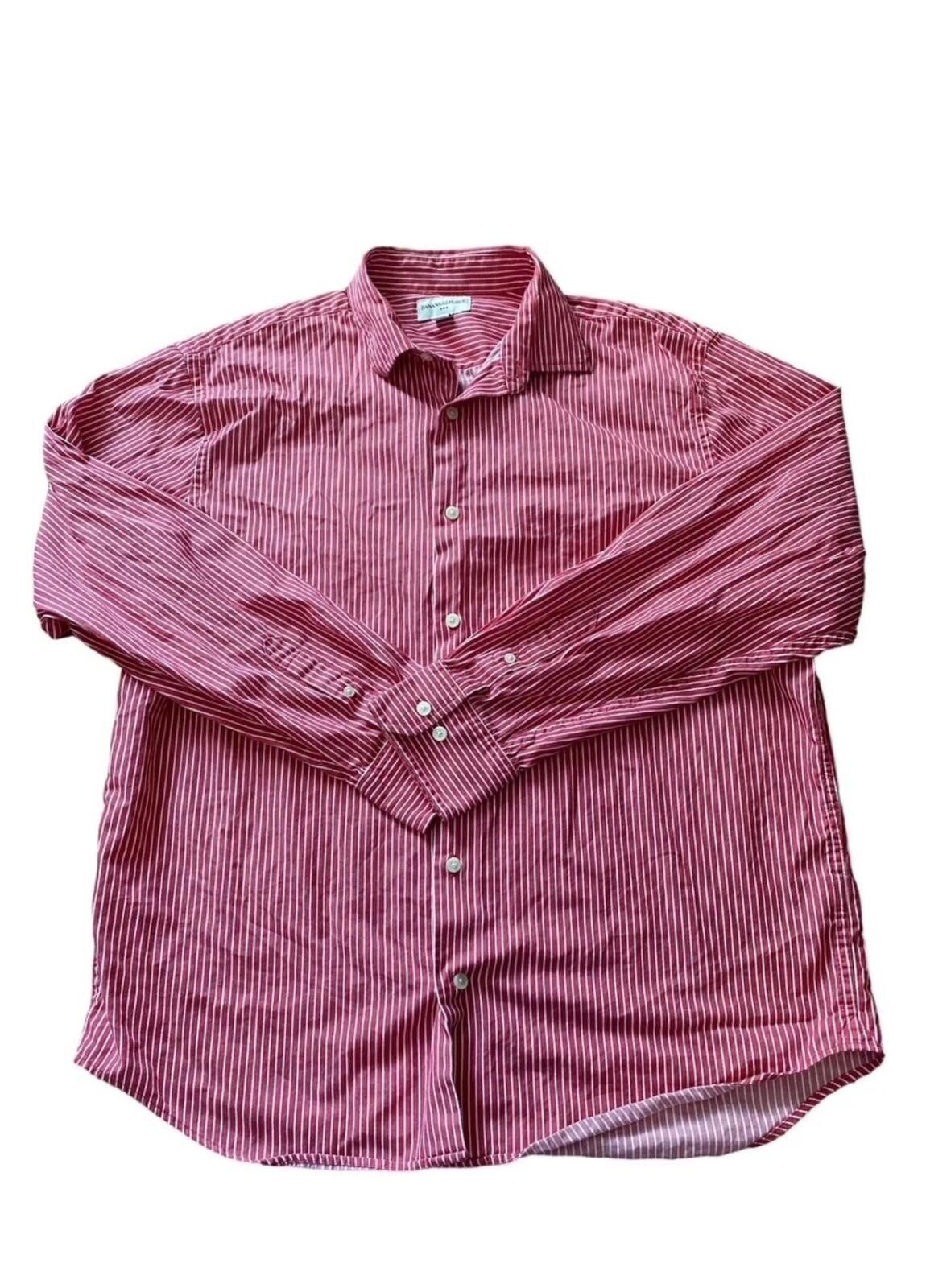 Banana Republic Banana Republic Red/White Long Sleeve Size Large 16-16 1/2 Size 42R - 1 Thumbnail