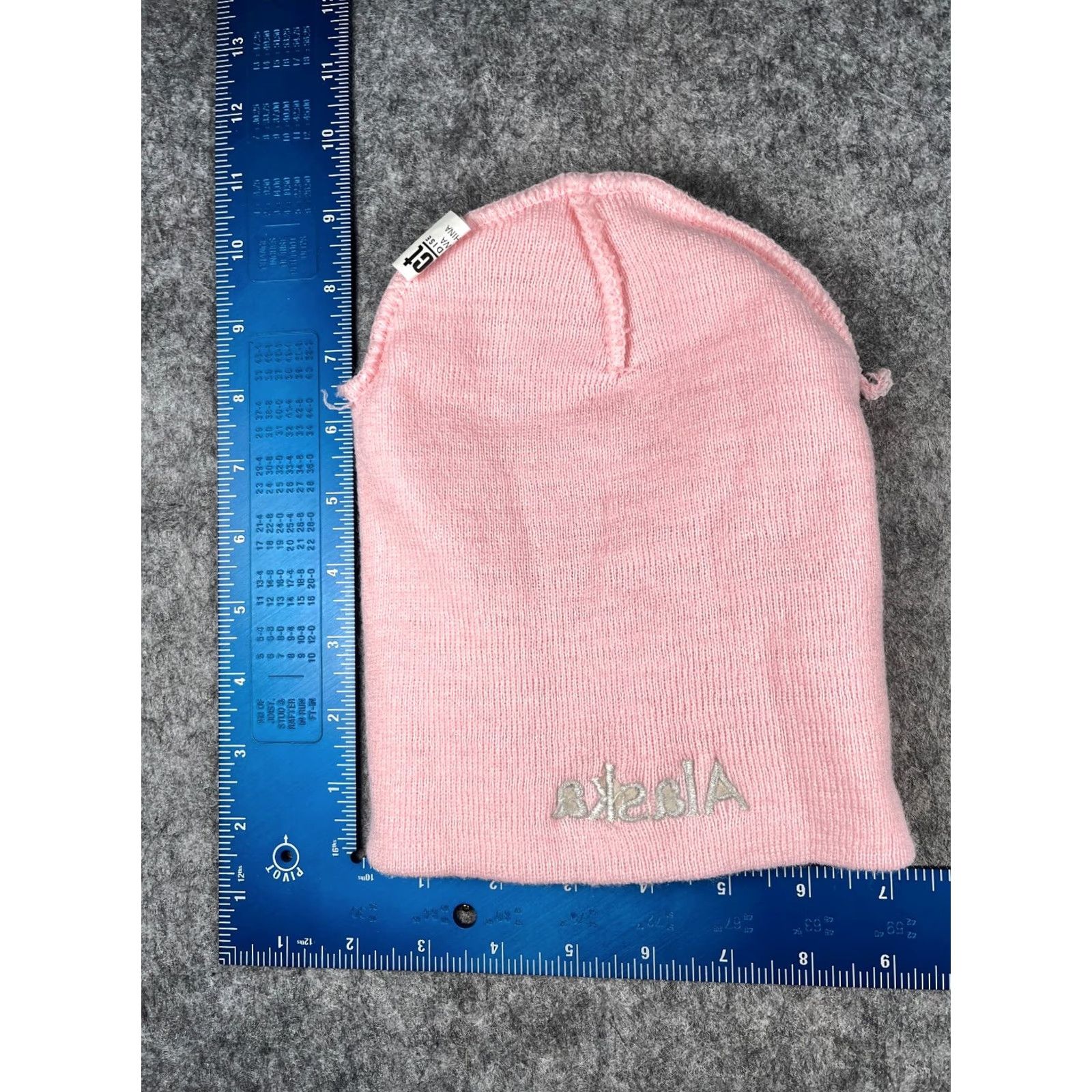Pinko Alaska Beanie Toque Adult One Size Pink Knit 100% Acrylic Ski Embroidered Beanie Hats Unisex Adults Pink Alaska Ski Logo Vintage: No Size ONE SIZE - 5 Thumbnail