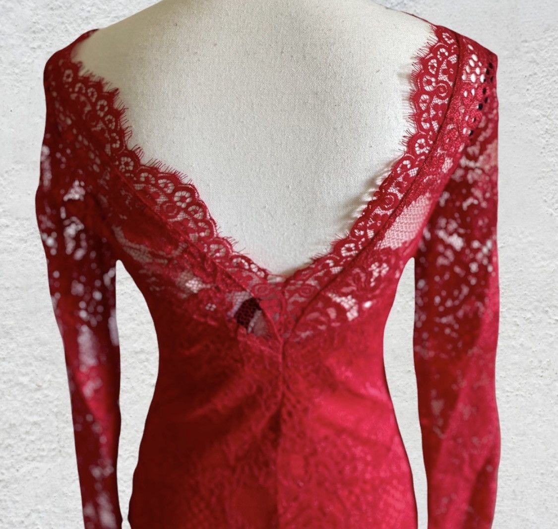 H&M LONG SLEEVE FLORAL LACE EMBROIDERED V BACK COCKTAIL DRESS Size M / US 6-8 / IT 42-44 - 6 Thumbnail