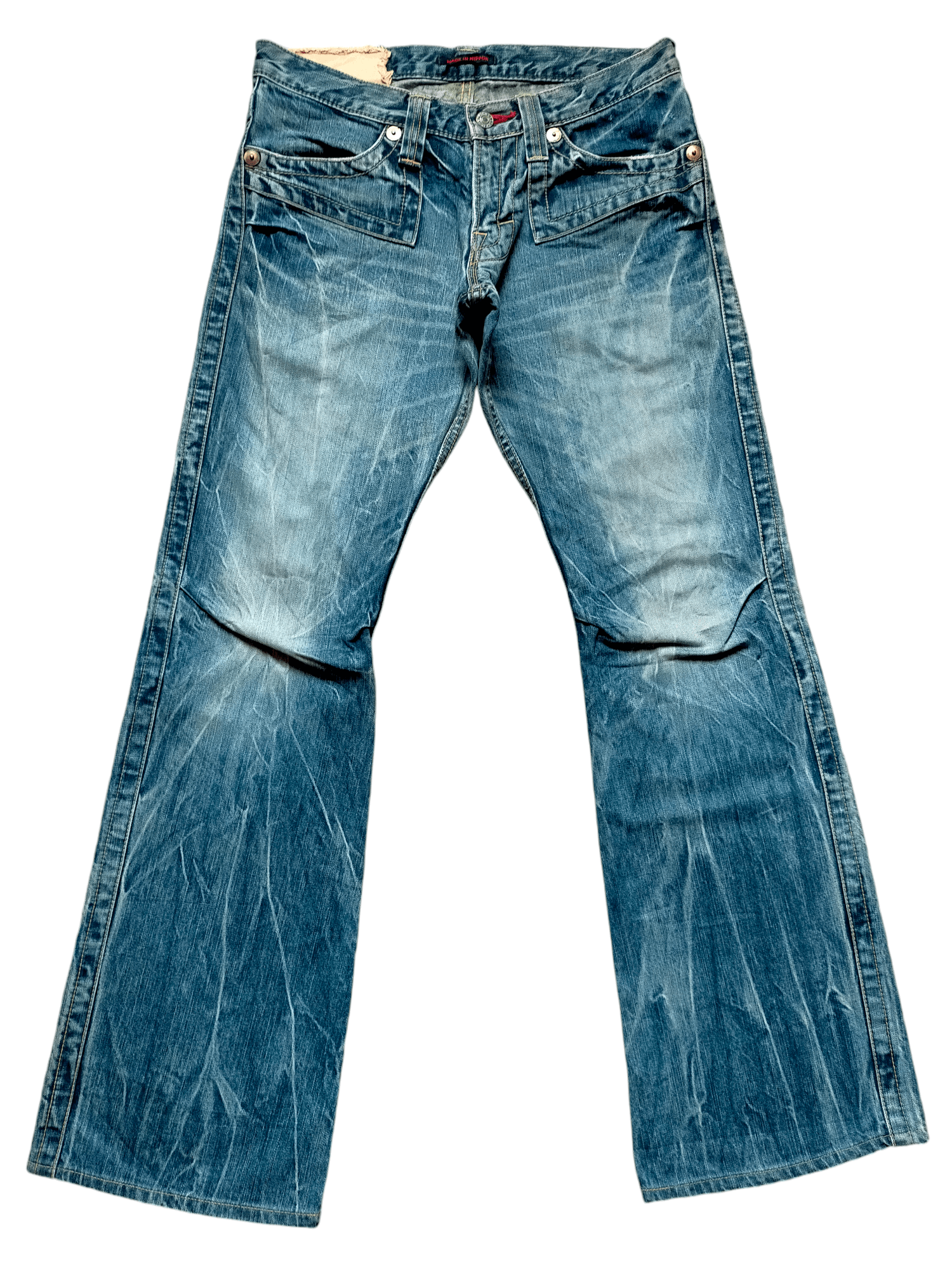 Hysteric Glamour × Japanese Brand Flare Jeans Blue Way Japan Low rise Boot cut denim Size US 30 / EU 46 - 2 Thumbnail