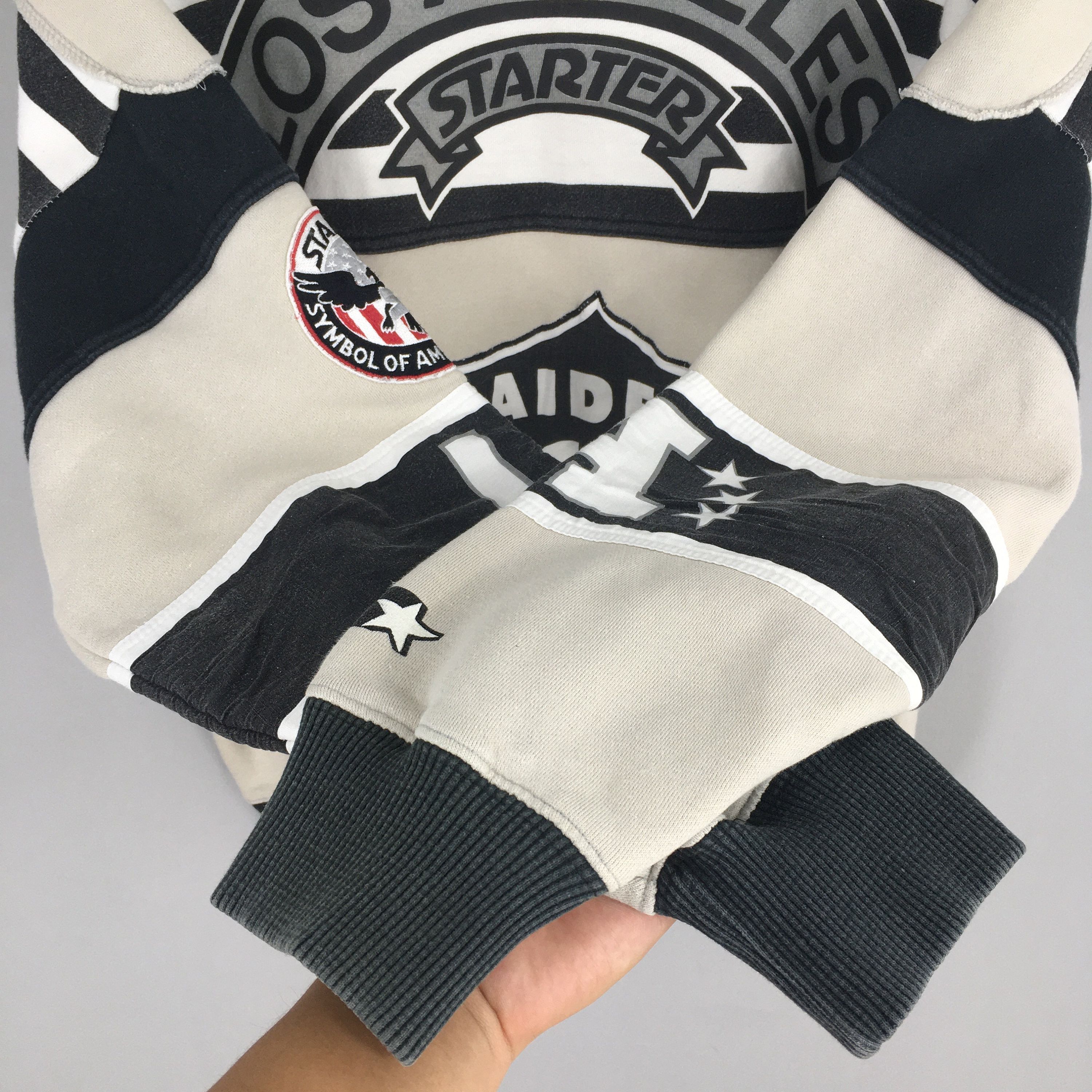 NFL × Starter Vintage Los Angeles Raiders Football Sweatshirt Medium Size US M / EU 48-50 / 2 - 6 Thumbnail