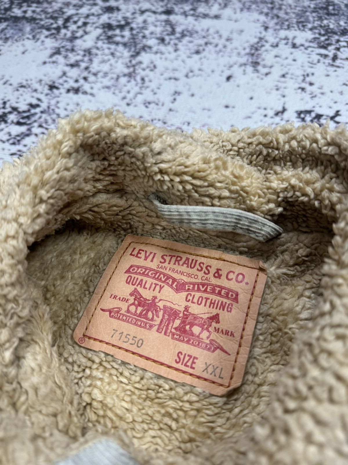 Levi's × Vintage Vintage Levis Sherpa Jacket XXL Beige Size US XXL / EU 58 / 5 - 4 Thumbnail