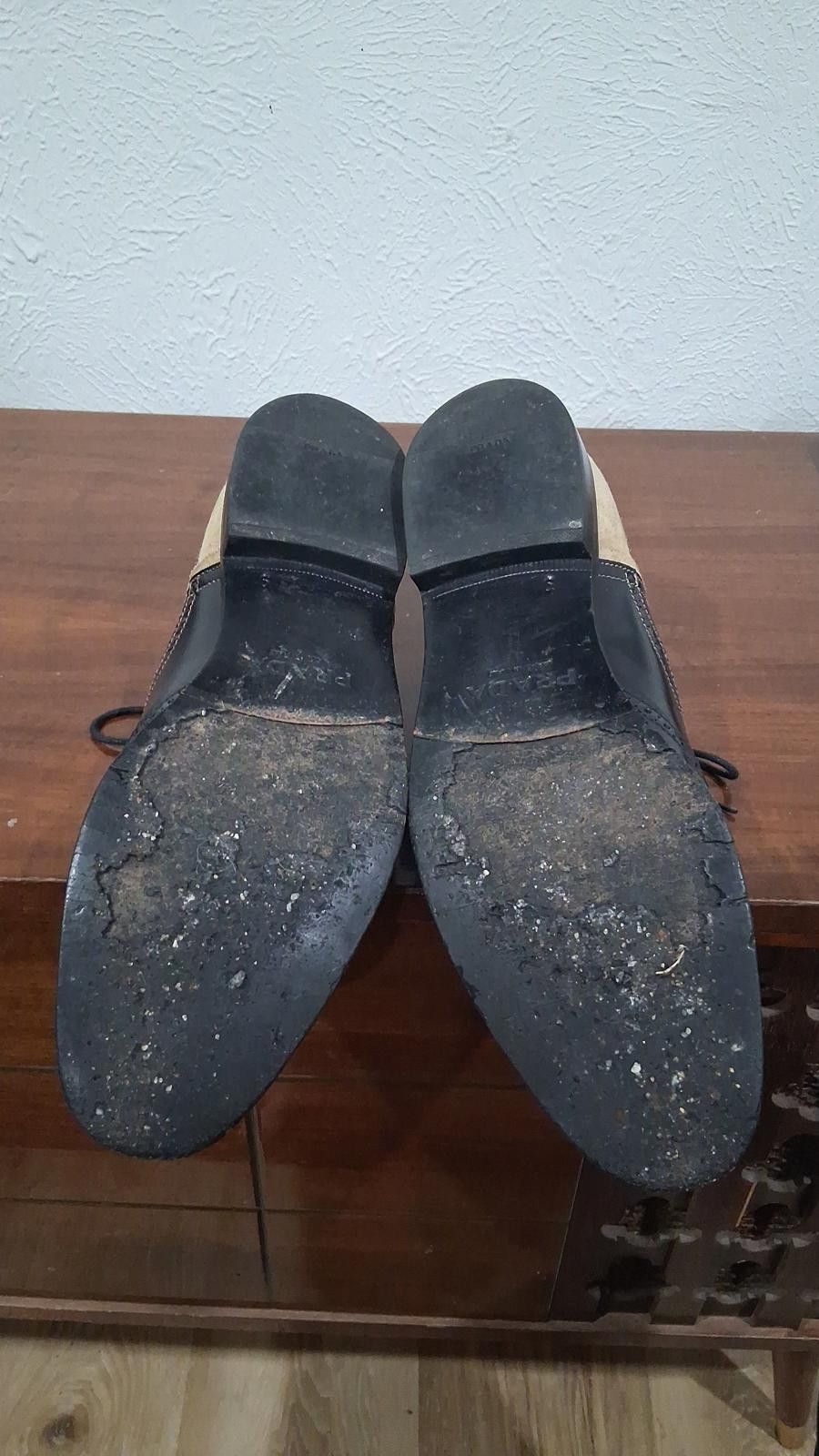 Prada Prada Men’s Leather & Suede Oxfords Size ONE SIZE - 4 Thumbnail