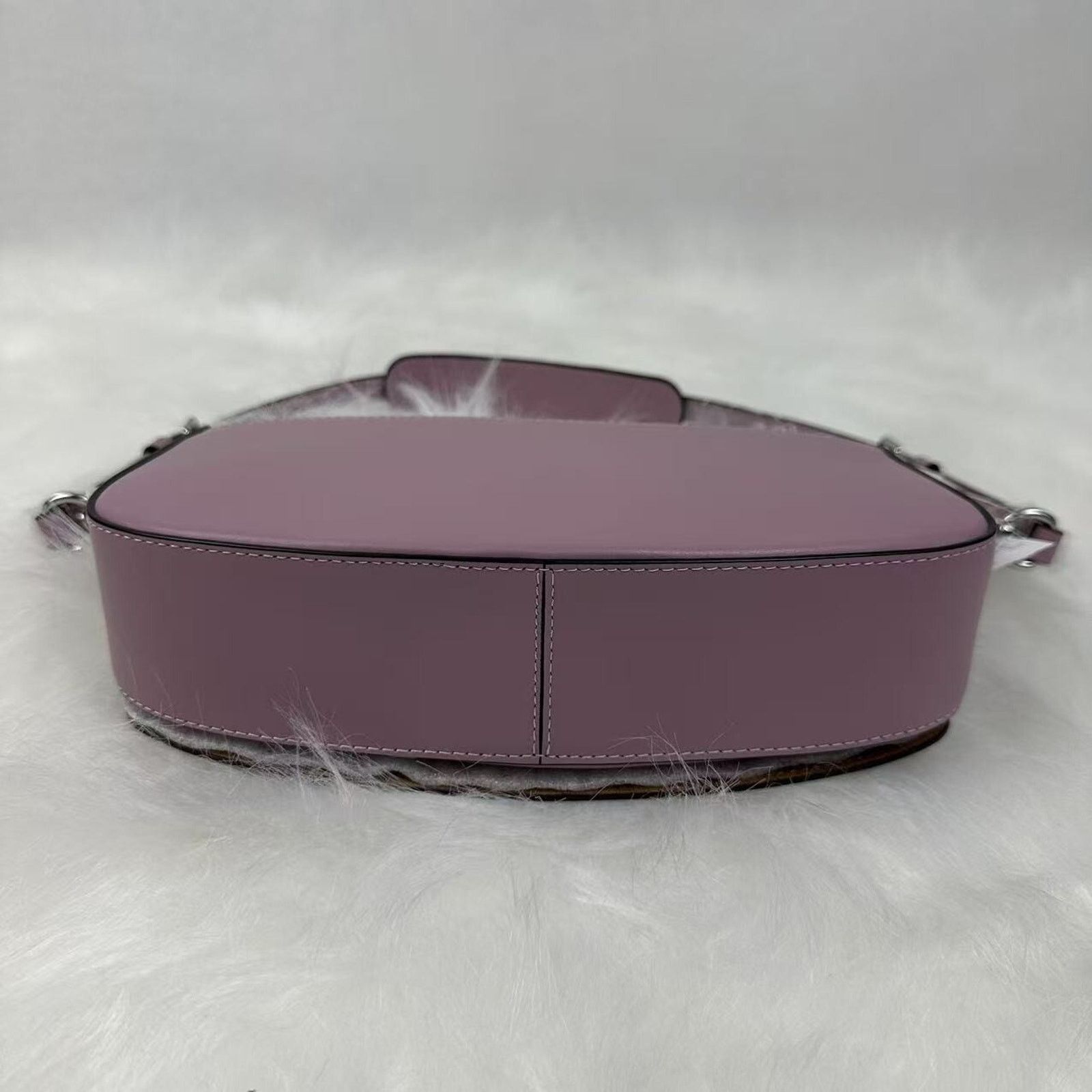 Coach Coach Andrea Shoulder Bag In Leather/Silver/Lilac Purple NWT Size ONE SIZE - 11 Thumbnail