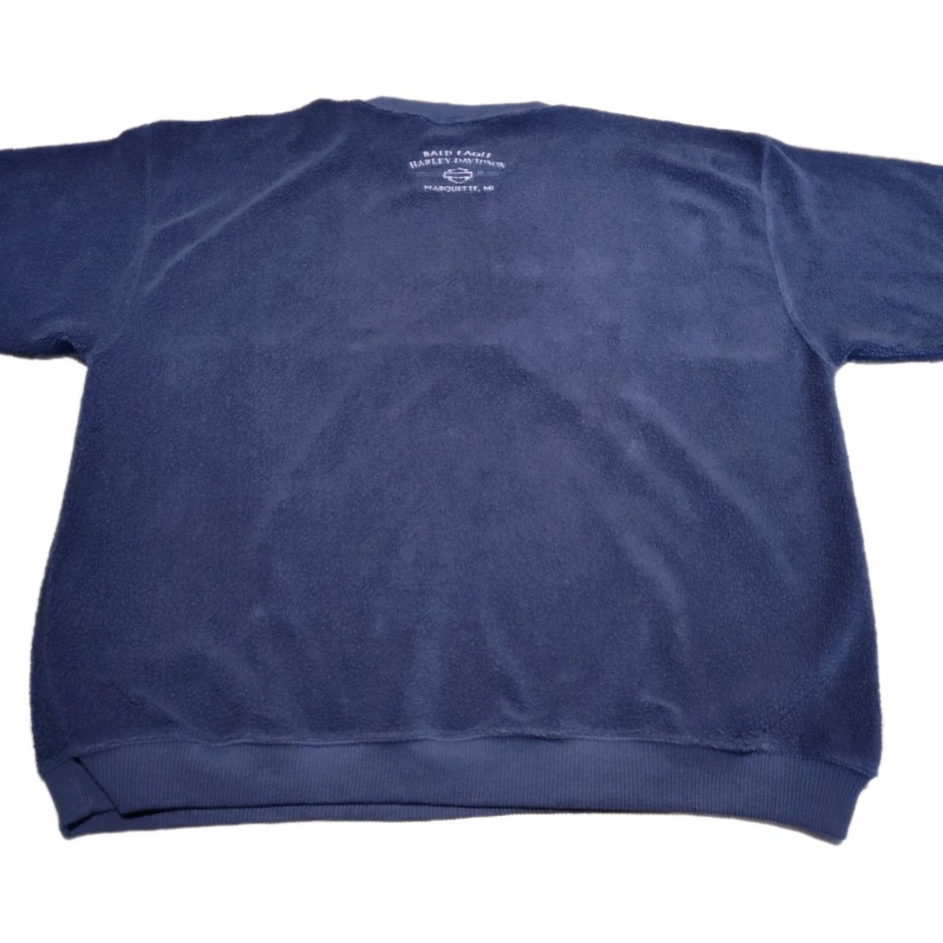 Harley Davidson VINTAGE Harley-Davidson Sweatshirt Blue XL Embroidered Terry Cloth Size US XL / EU 56 / 4 - 2 Thumbnail