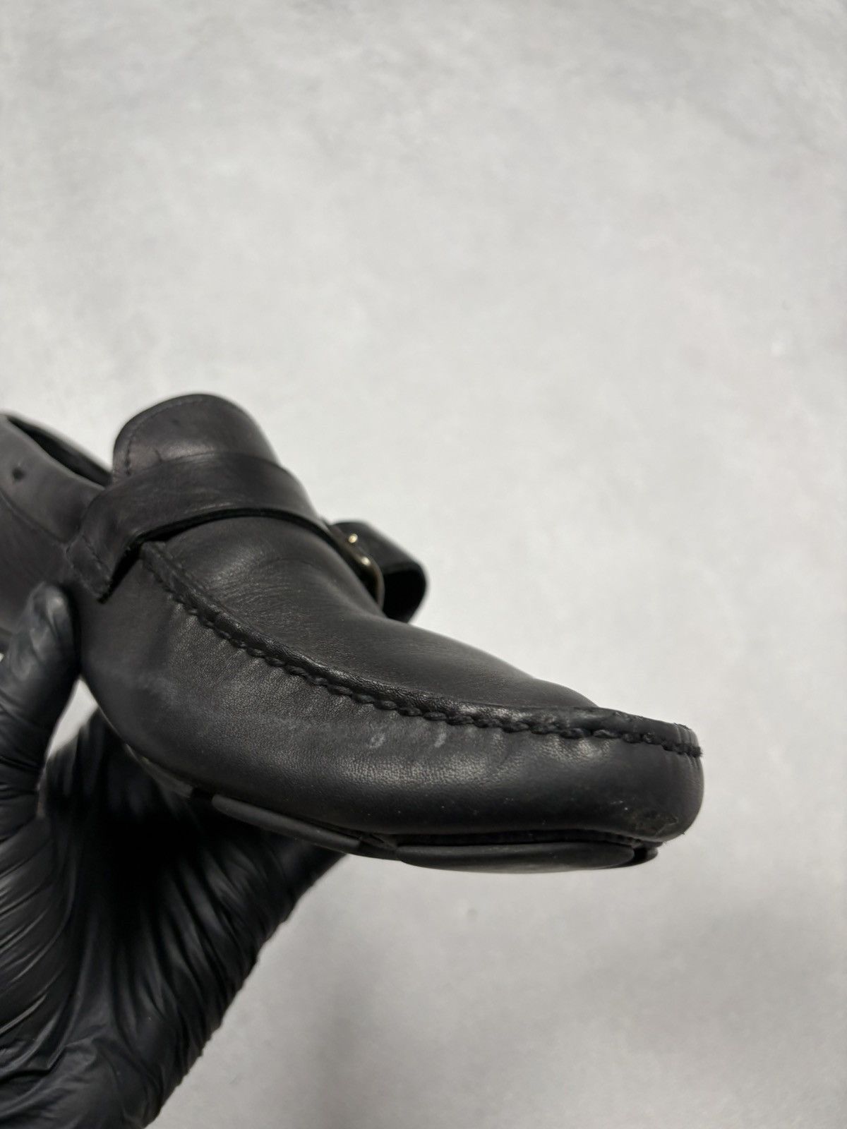 Prada Prada Leather Buckle Driving Loafers Black Size 10 Classic Size US 10 / EU 43 - 19 Thumbnail