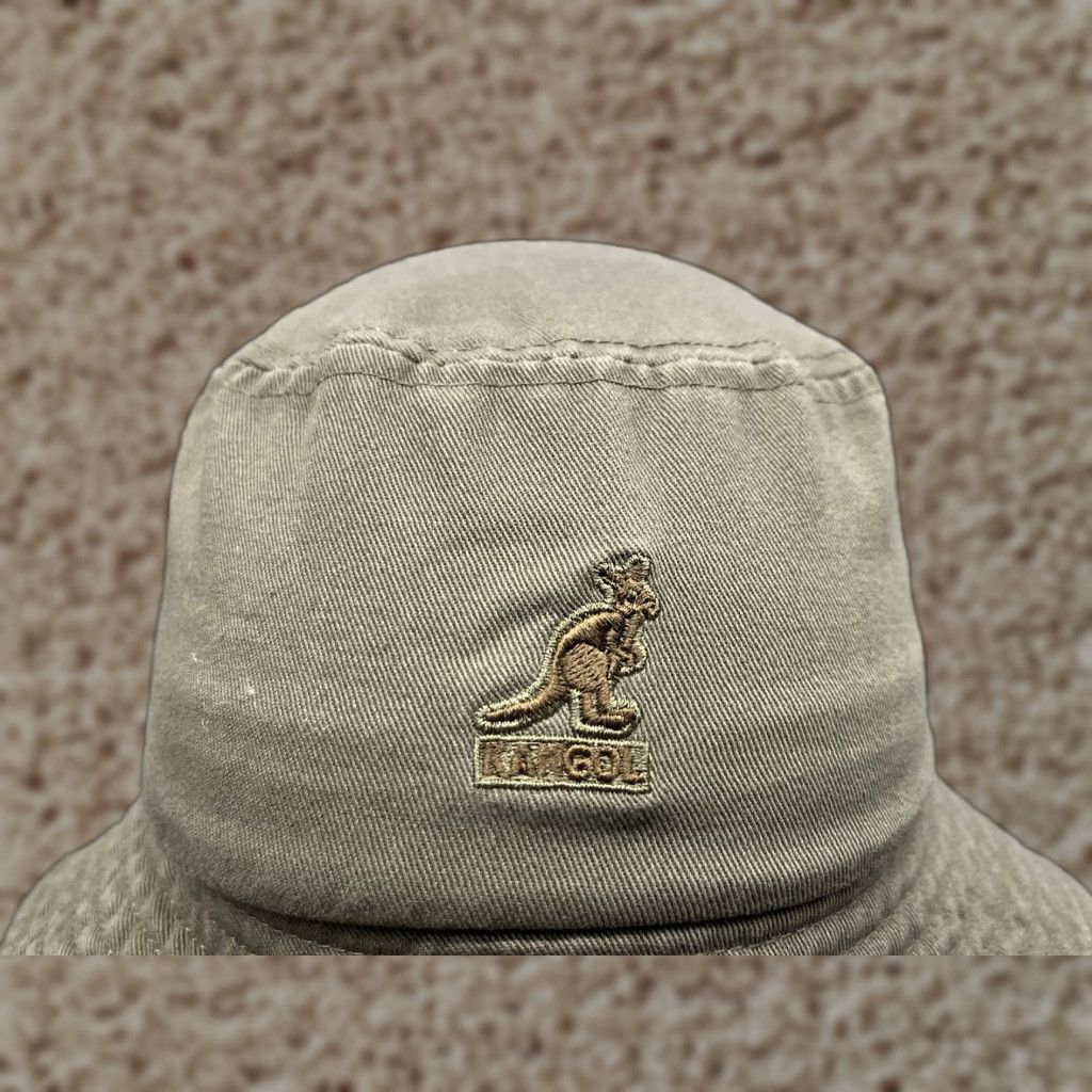 Kangol Bucket Hat Adult M Green 100% Cotton Camp Fish Hike Beach Outdoors Logo Outdoor Hat Mens Womens