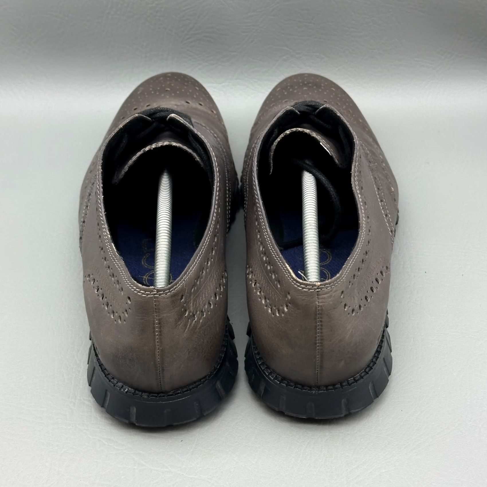 Cole Haan Cole Haan ZeroGrand Mens Size 13 M Gray Leather Wingtip Oxford Sneaker C30720 Size US 13 / EU 46 - 3 Thumbnail