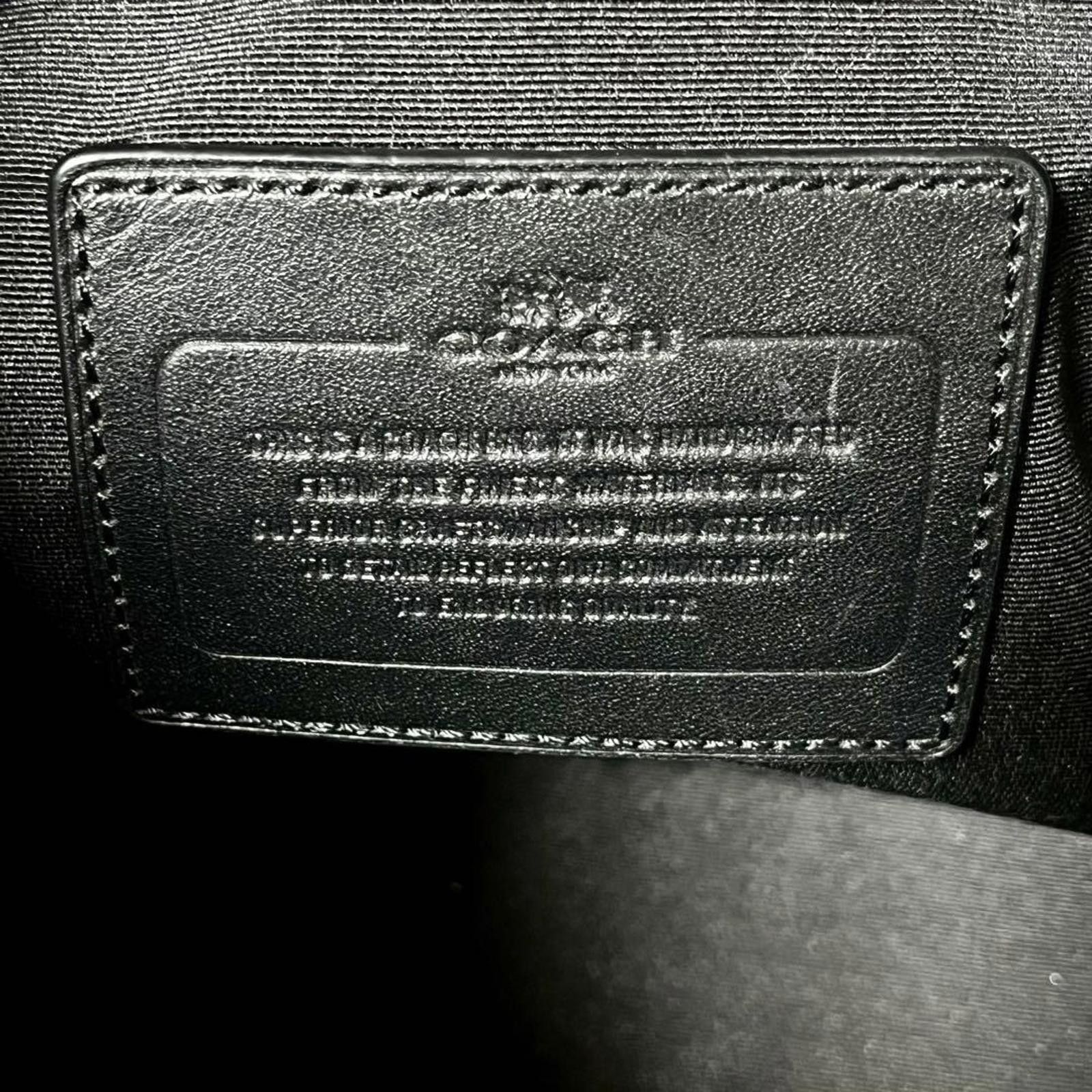 Coach Coach - Black Signature Leather Briefcase Bag Size ONE SIZE - 8 Thumbnail