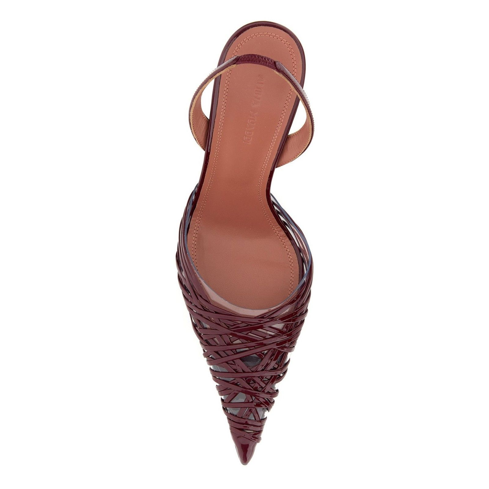 AMINA MUADDI Lori 90 Red Slingback Pumps New & Authentic (Wo