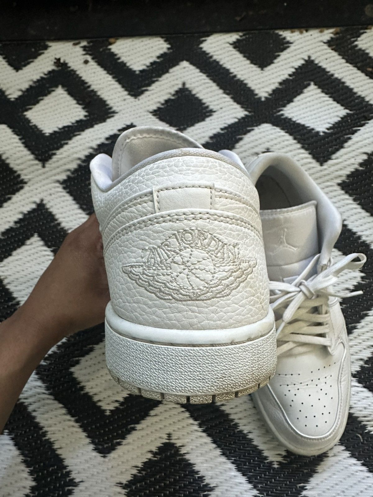 Nike Nike Air Jordan 1 Low White Men’s Sneakers Size 10.5 Size US 10.5 / EU 43-44 - 2 Thumbnail