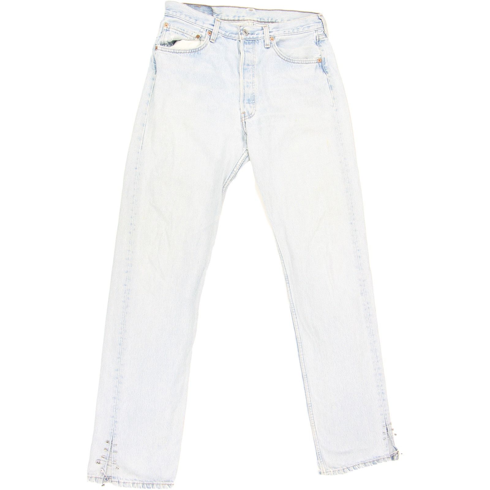 Levi's Vintage Levi's 501 Light Wash Rock Grunge Denim Jeans Size US 31 - 1 Thumbnail