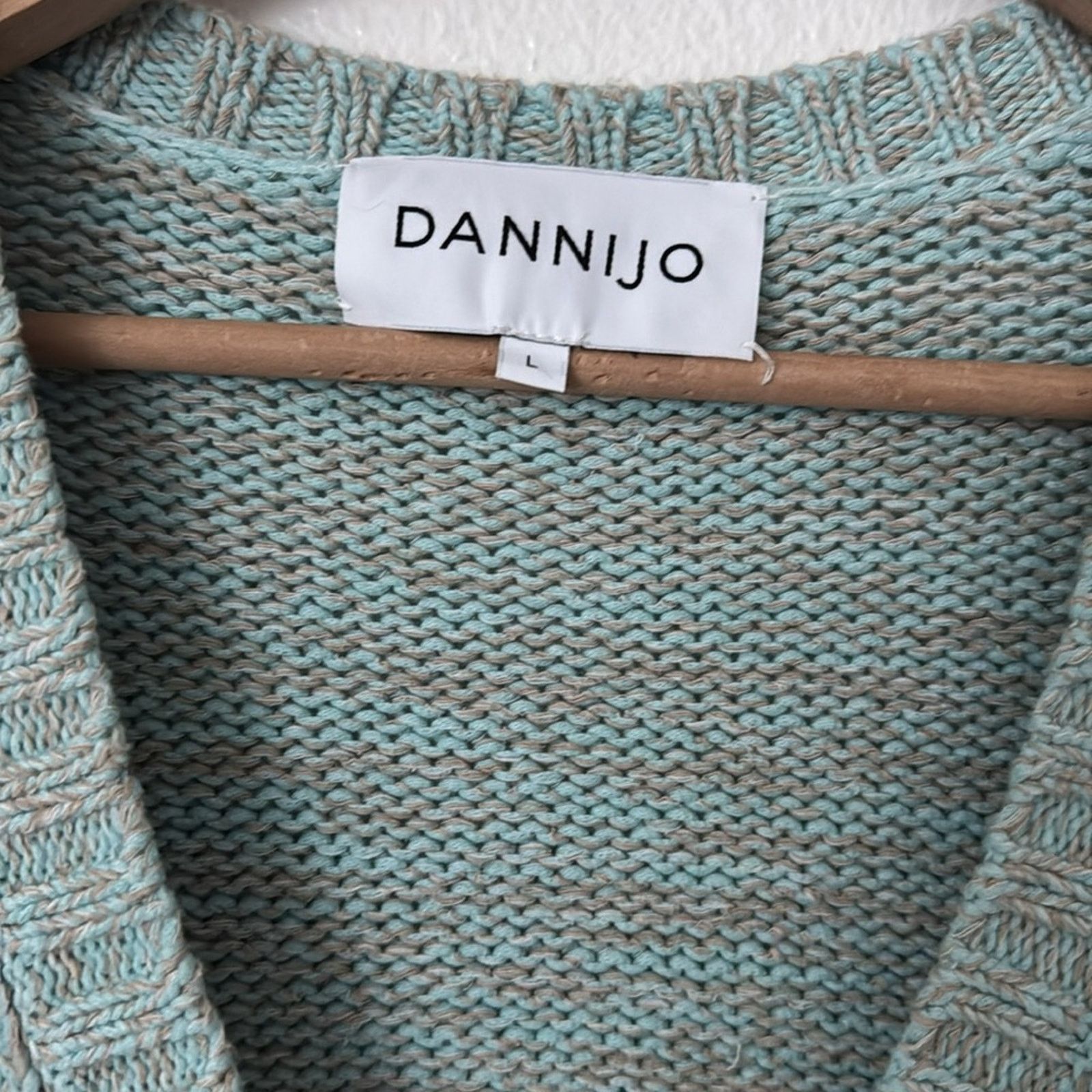 Other Dannijo Cropped Cardigan With Pearl Buttons in Blue Grey Size L / US 10 / IT 46 - 6 Thumbnail