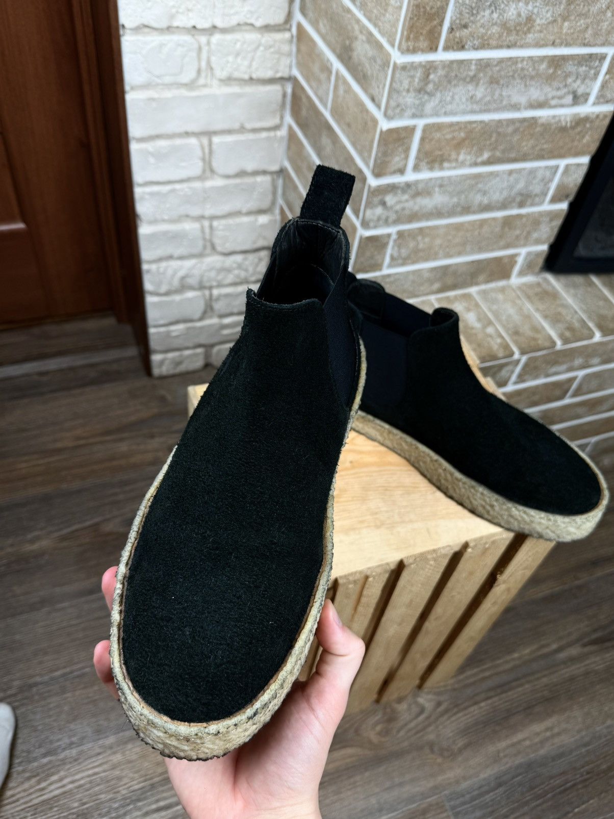 Marsell Marsell Black Suede Crepe Chelsea Beatle Boots Size US 9 / EU 42 - 4 Thumbnail