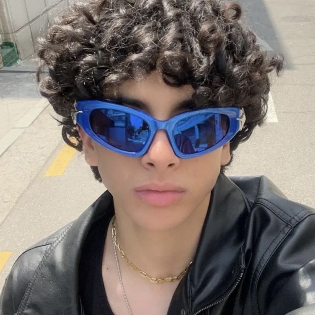 VIBE Future Street ins style custom avant-garde sunglasses Size ONE SIZE - 2 Thumbnail