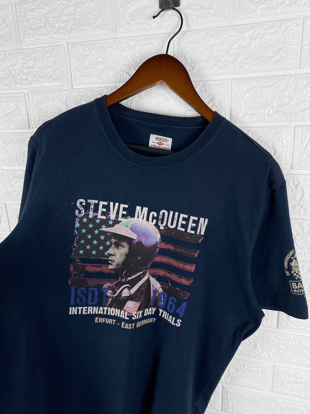 Barbour international steve mcqueen t shirt best sale