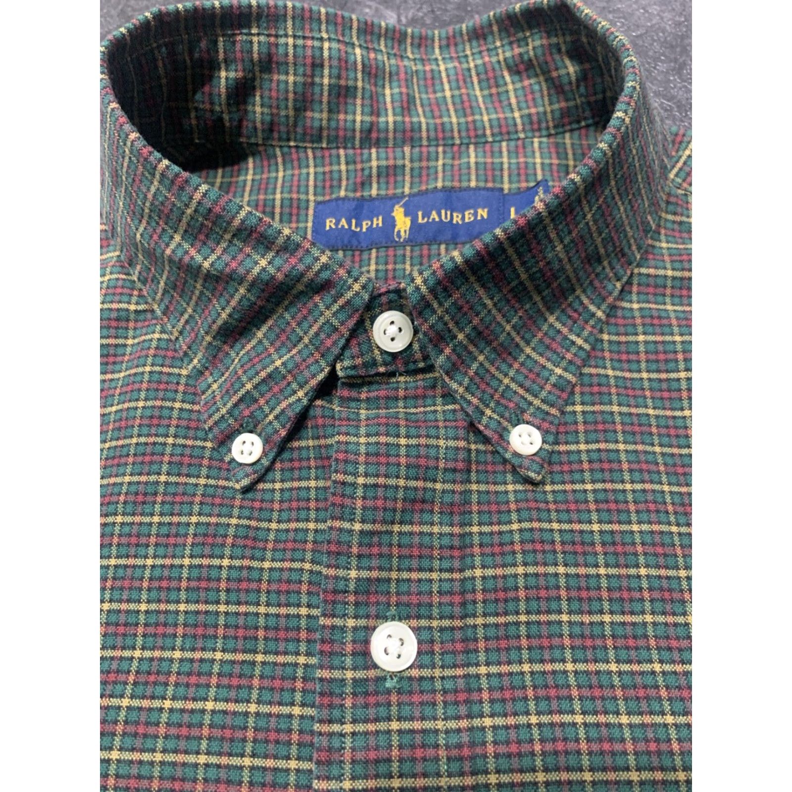 Polo Ralph Lauren Polo Ralph Lauren Plaid Button-Up Shirt Mens Large Green Long Sleeve Casual Cotton Size US L / EU 52-54 / 3 - 4 Thumbnail