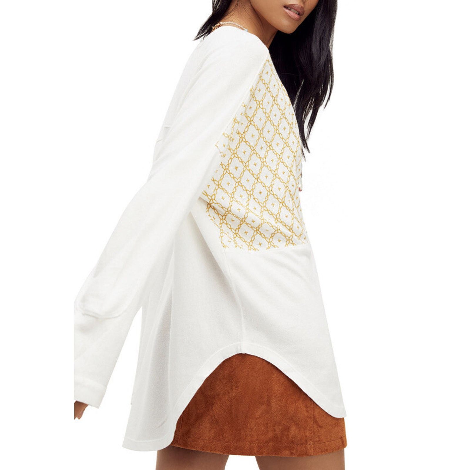 Free People Free People Free Spirit Tee / Creme Combo Size XS A002073 Size XS / US 0-2 / IT 36-38 - 2 Thumbnail