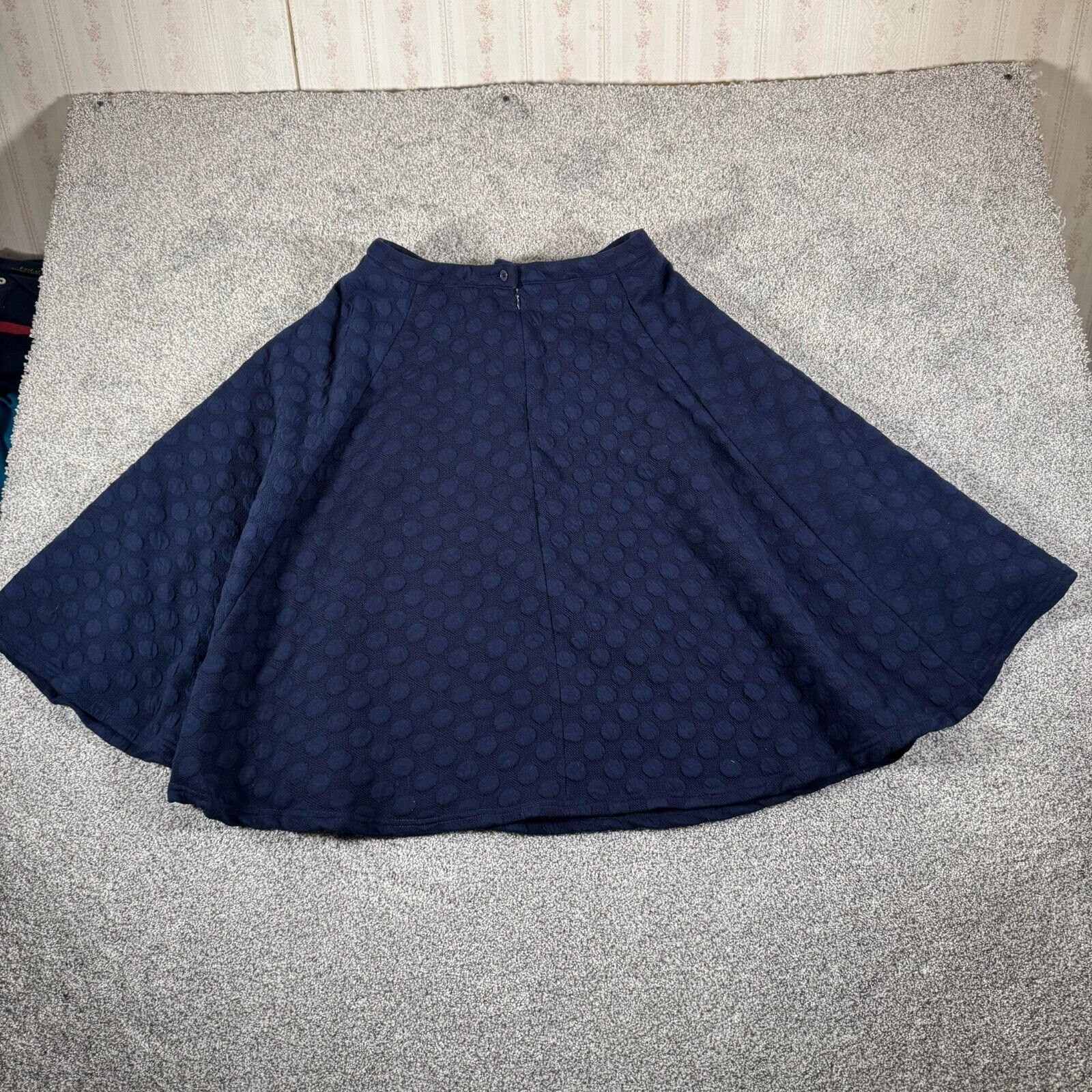 Other JOA Skirt Medium Skater Polka Dot Classic Modest Textured Size 30" / US 8 / IT 44 - 1 Thumbnail